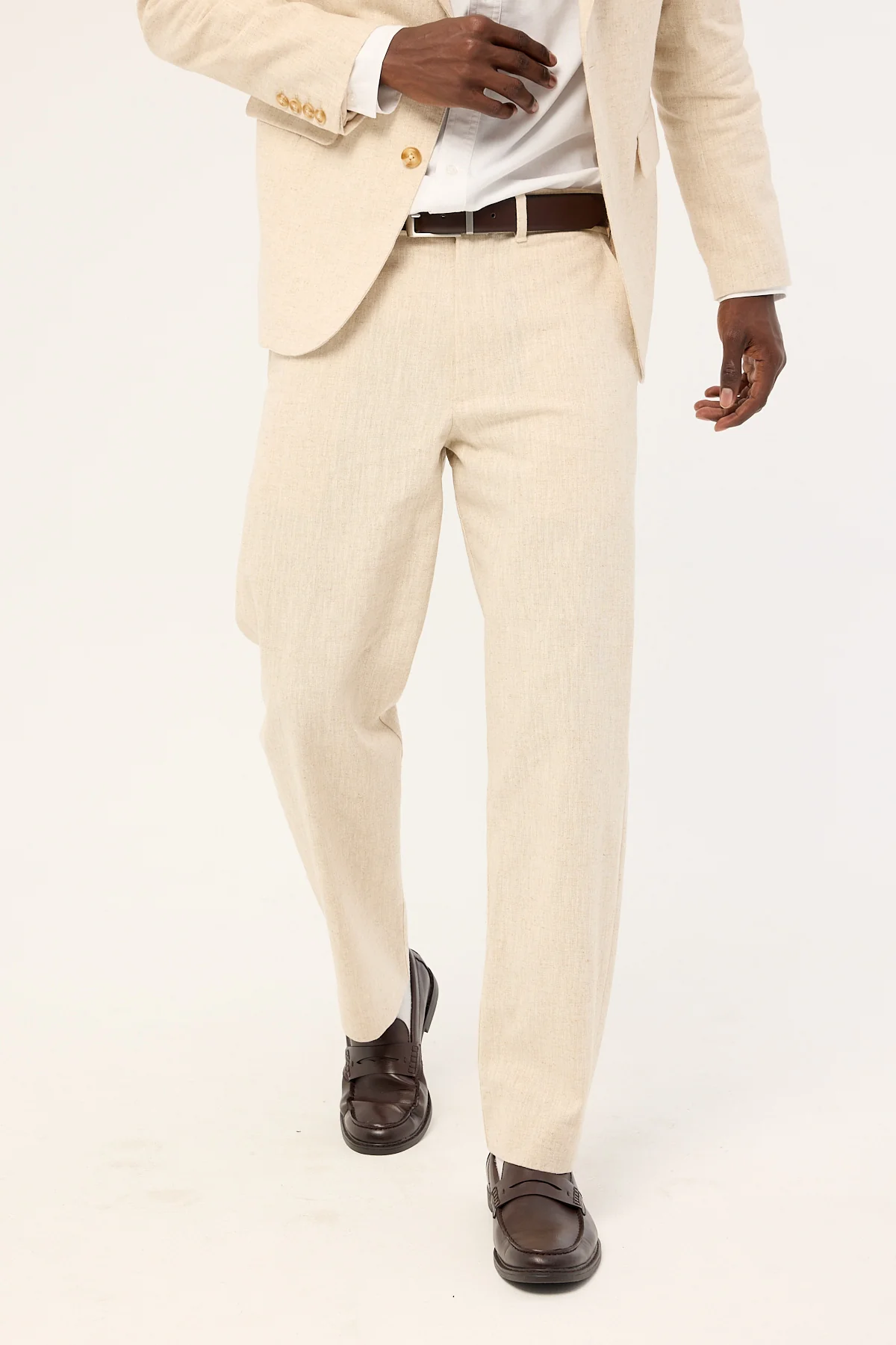 Common Need Oliver Classic Linen Tailored Trouser Natural - Image 4