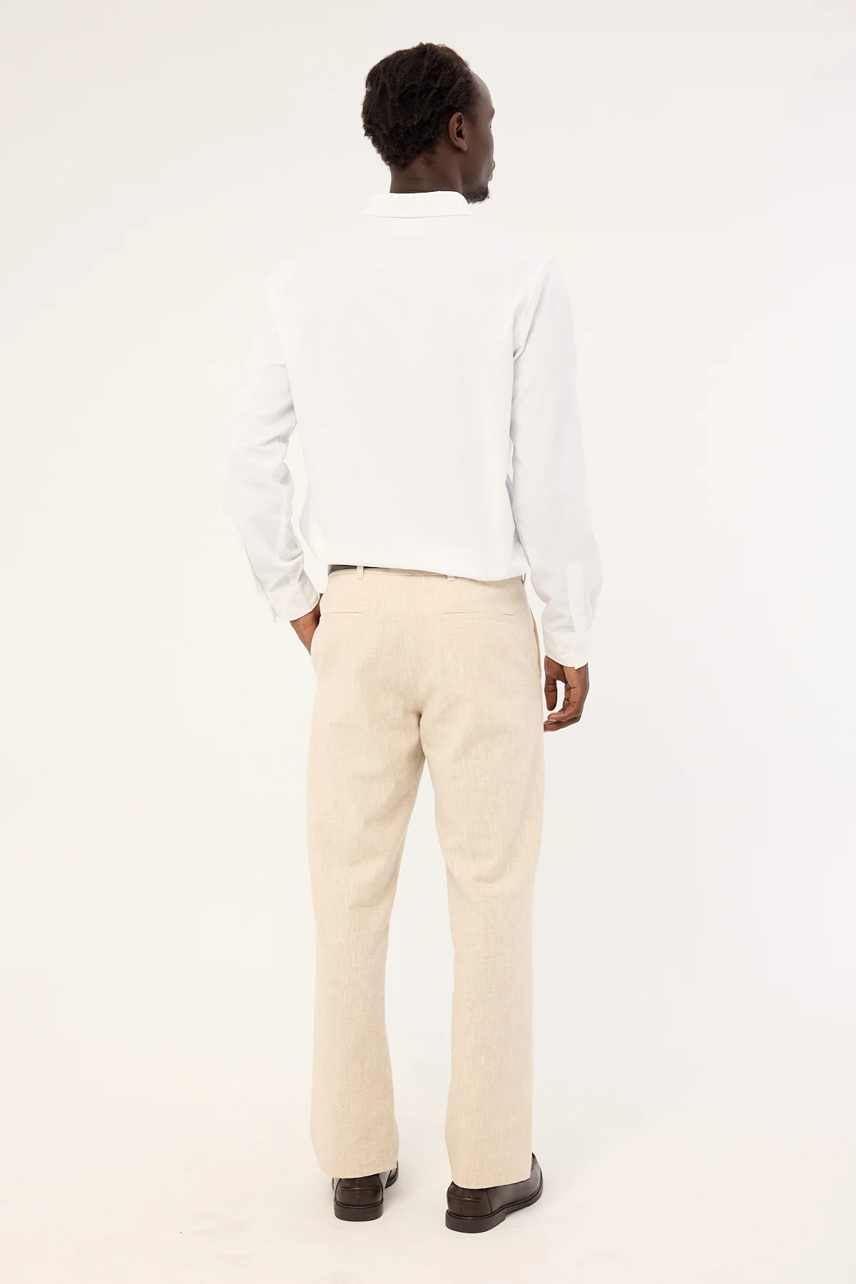 Common Need Oliver Classic Linen Tailored Trouser Natural - Image 8