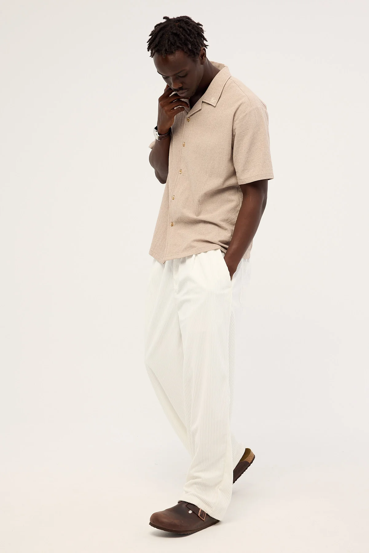 Common Need Otis Baggy Cord Pant Off White - Image 4