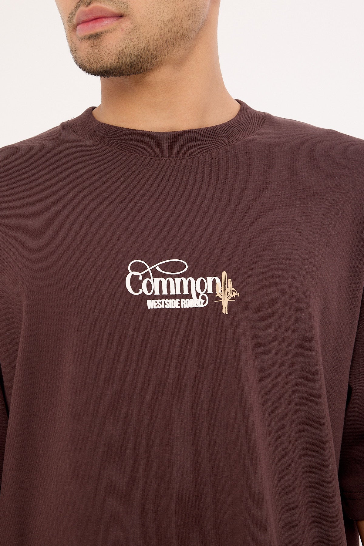 Common Need Outpost Heavyweight Easy Tee Dark Brown - Image 4