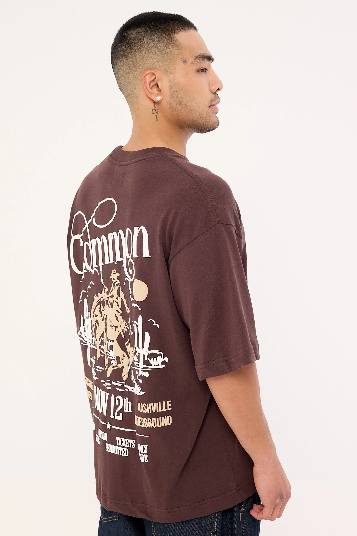 Common Need Outpost Heavyweight Easy Tee Dark Brown - Image 6