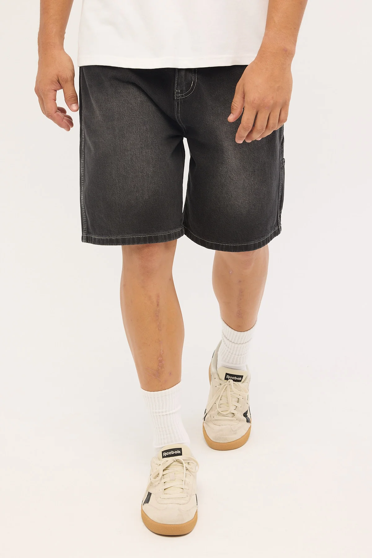 Common Need Oval Carpenter Jort Washed Black - Image 2