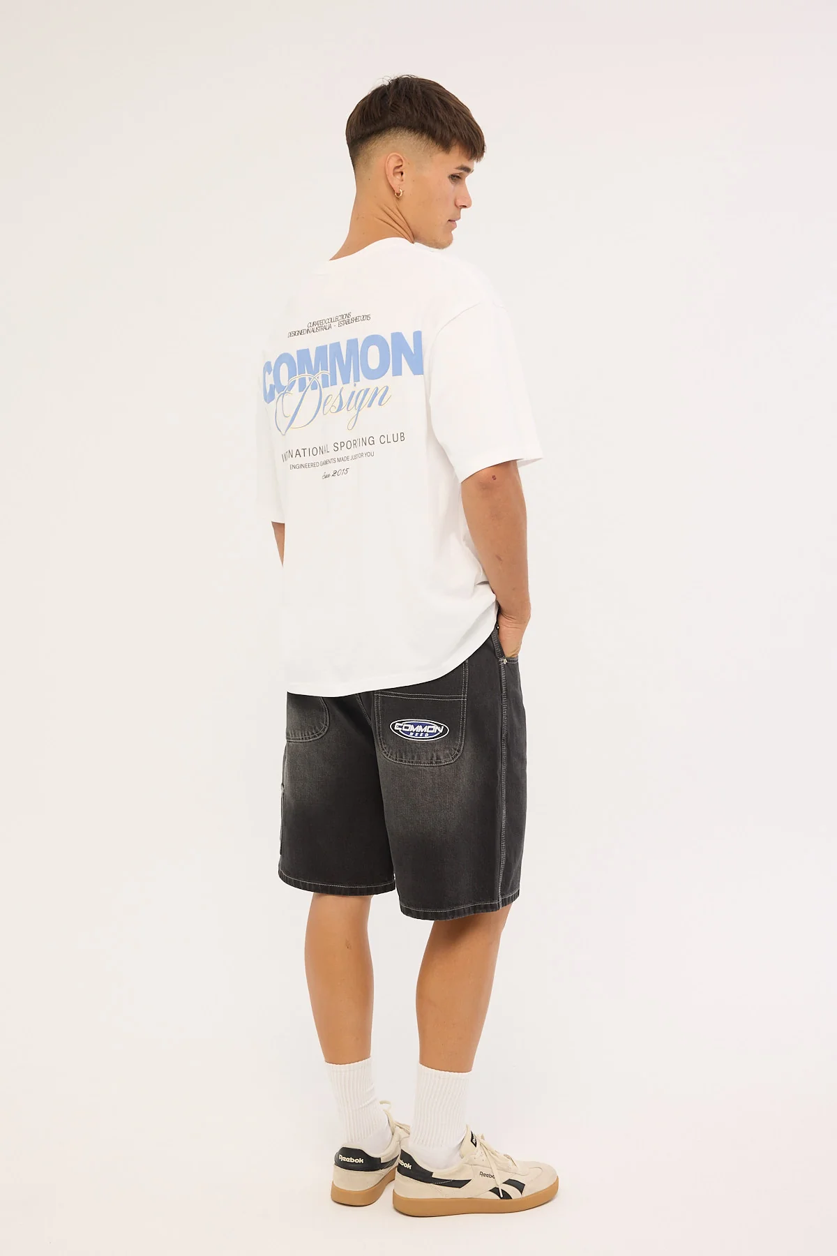 Common Need Oval Carpenter Jort Washed Black - Image 3