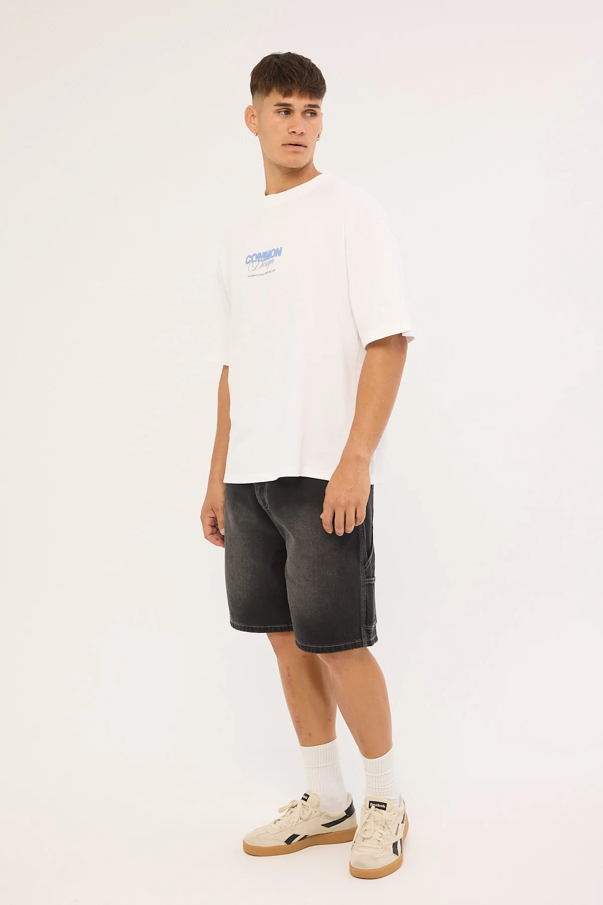 Common Need Oval Carpenter Jort Washed Black - Image 5