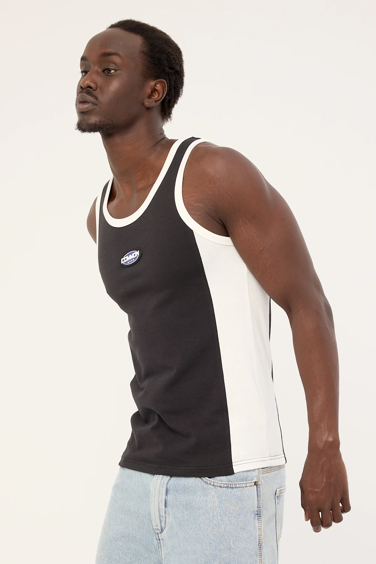 Common Need Oval Panel Singlet Washed Black - Image 5
