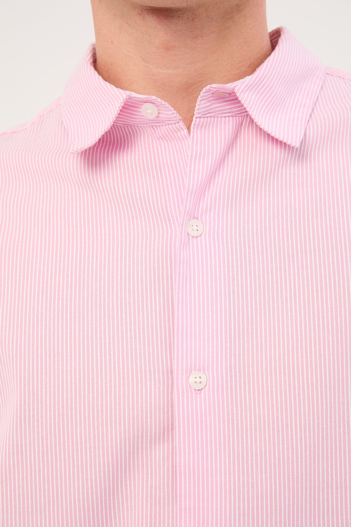 Common Need Pathfinder Cropped Boxy Shirt Pink Stripe - Image 7