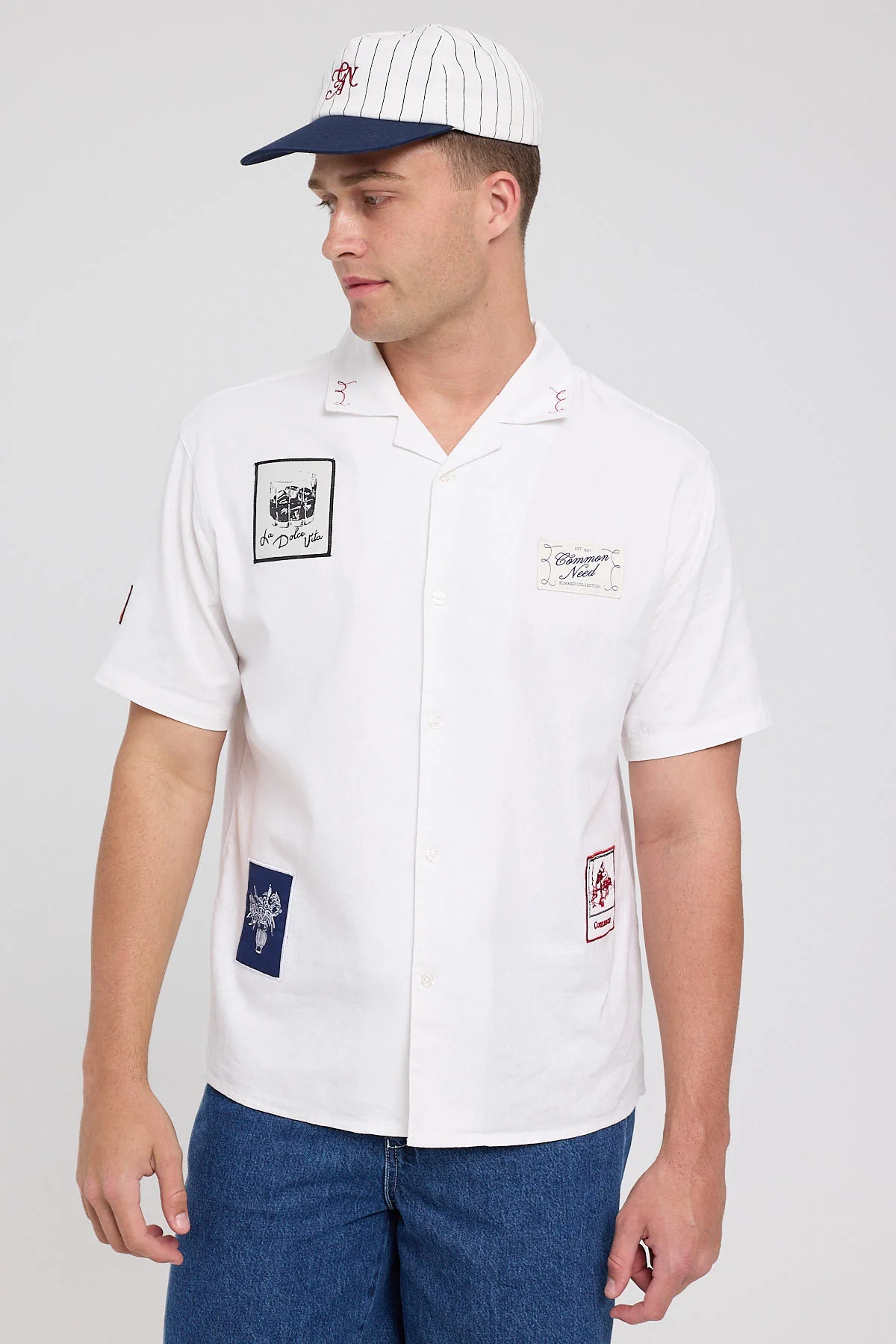 Common Need Postcards Resort Shirt White - Image 3