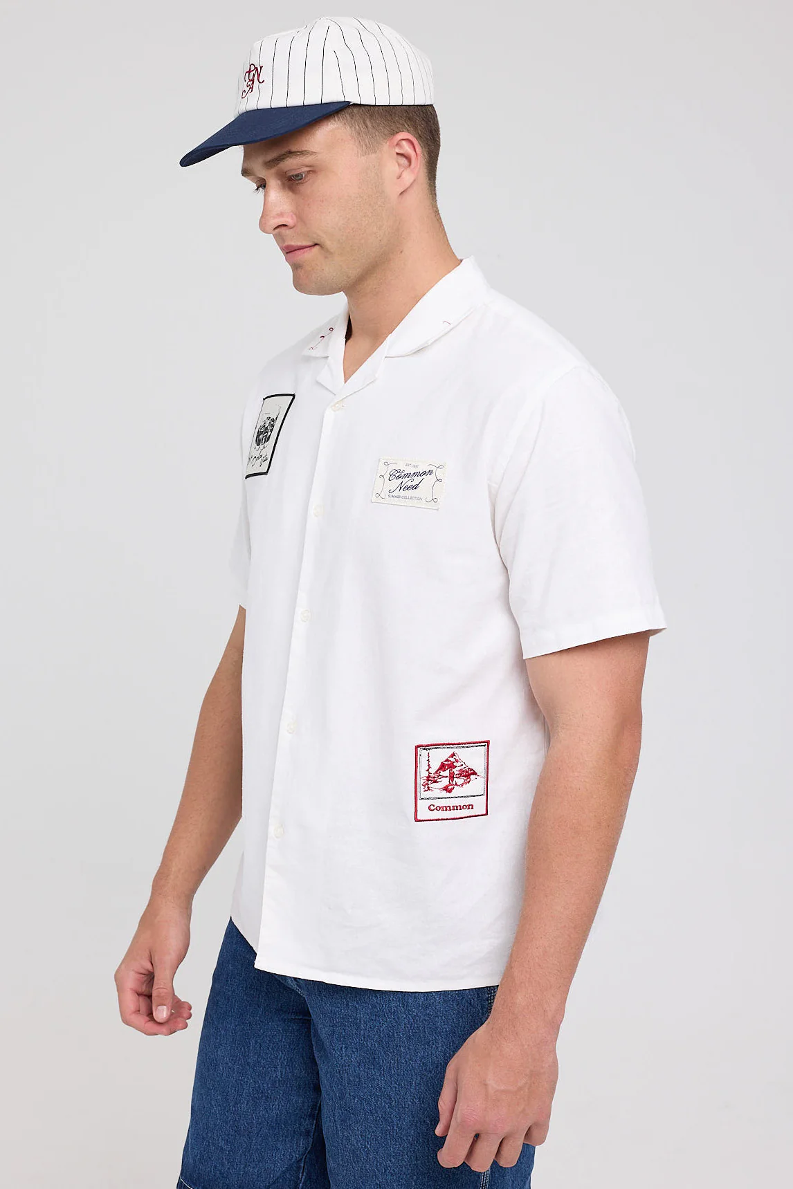 Common Need Postcards Resort Shirt White - Image 4