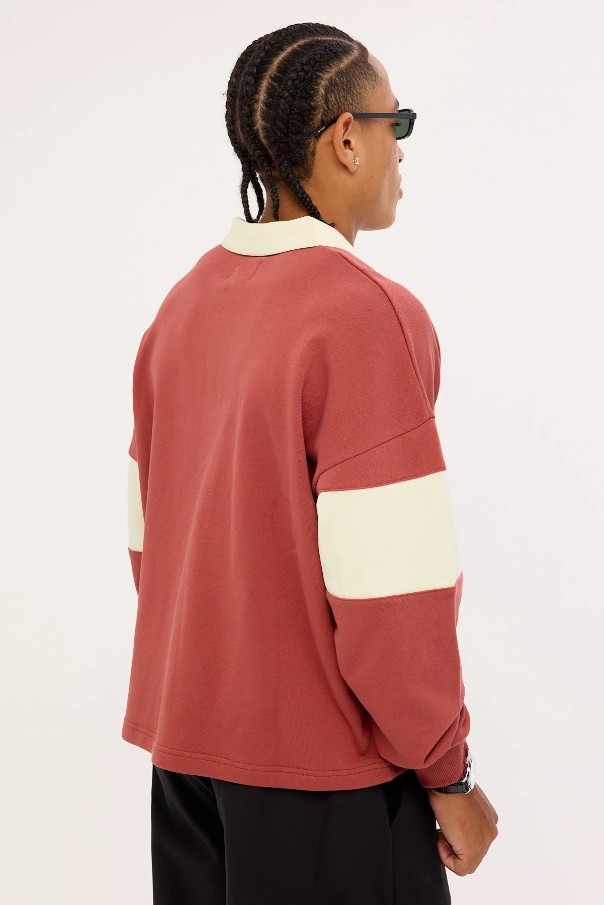 Common Need Premier Cropped Rugby Shirt Vintage Red - Image 5