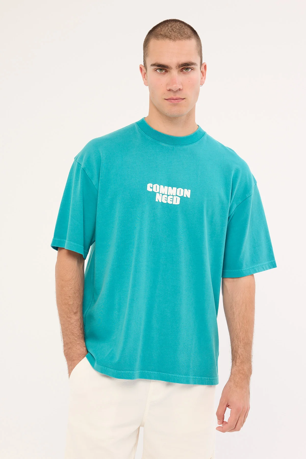 Common Need Quest Heavyweight Easy Tee Washed Teal - Image 2
