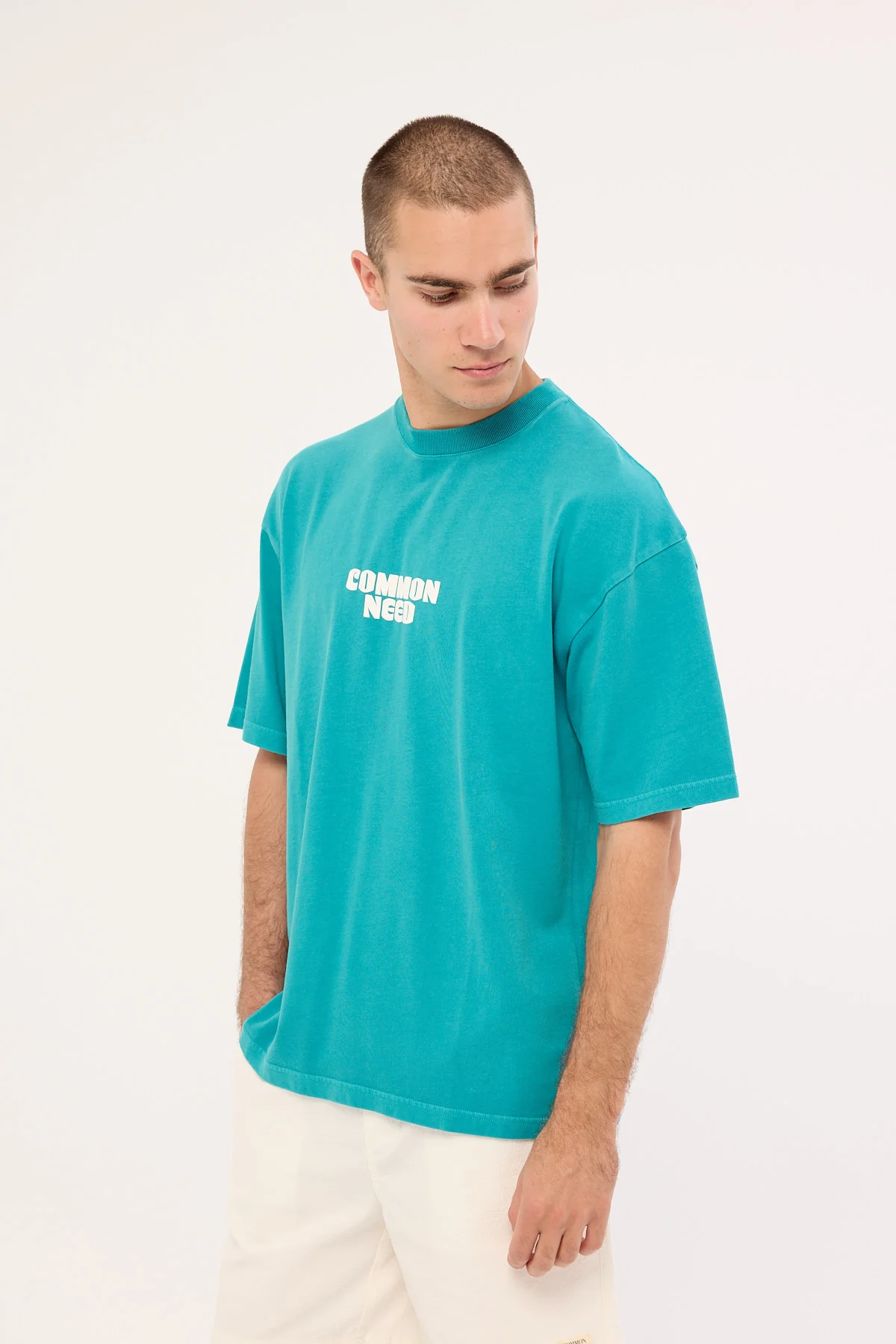 Common Need Quest Heavyweight Easy Tee Washed Teal - Image 5