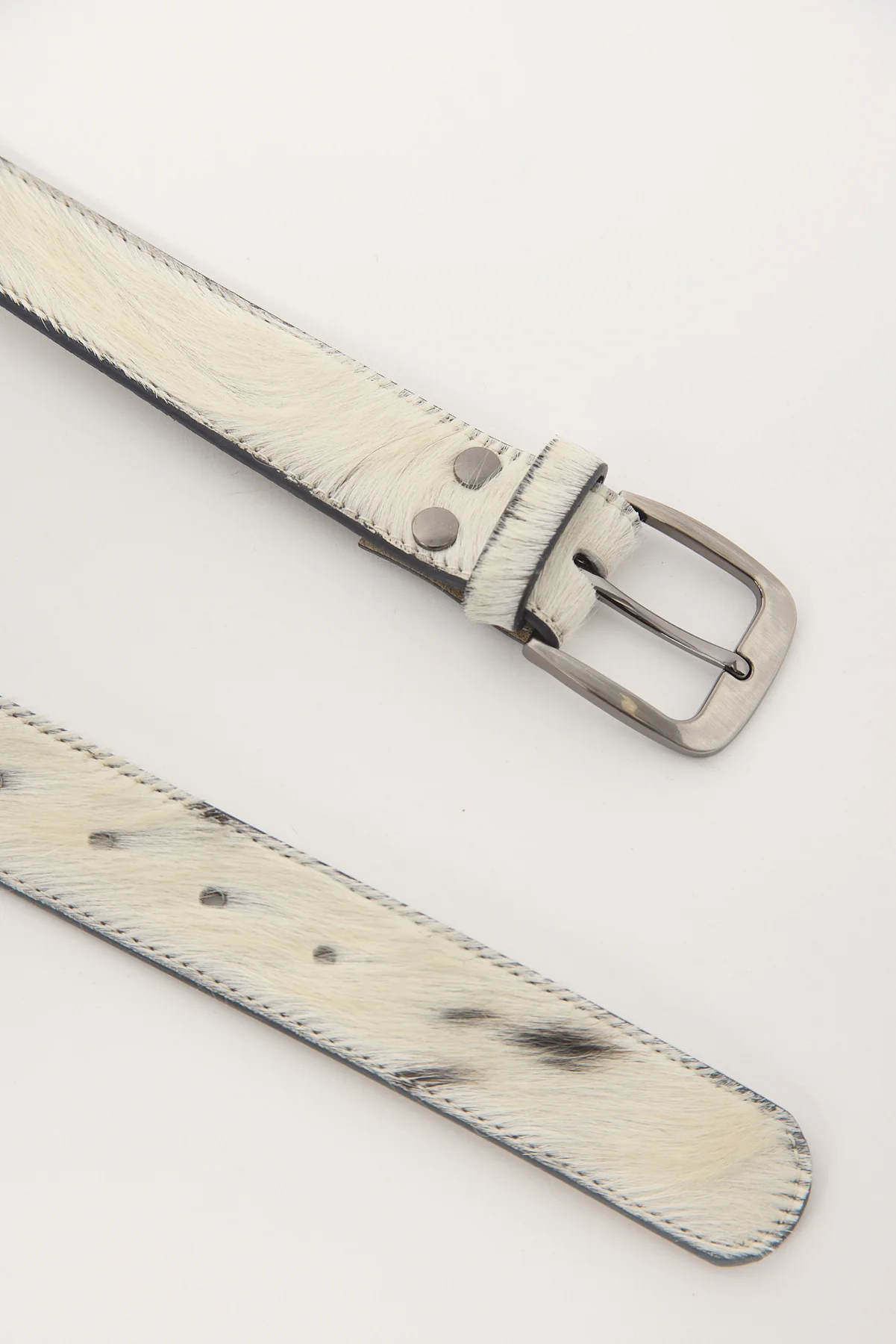 Common Need Rancher Belt White/Brown Cow Print - Image 2
