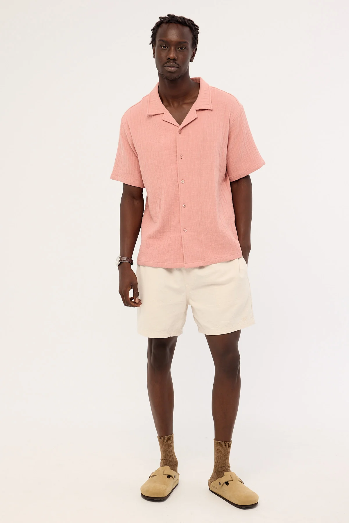 Common Need Ratio Boxy Resort Shirt Pink - Image 2