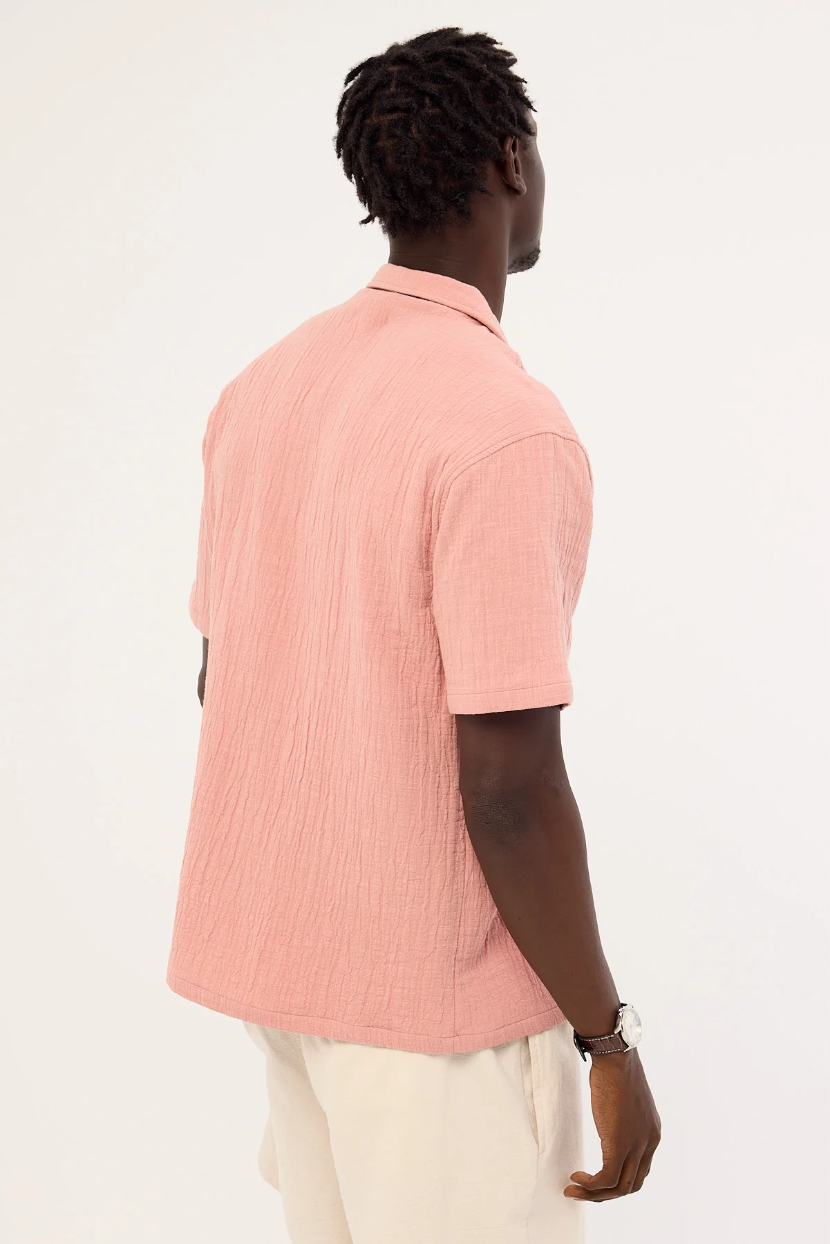 Common Need Ratio Boxy Resort Shirt Pink - Image 4