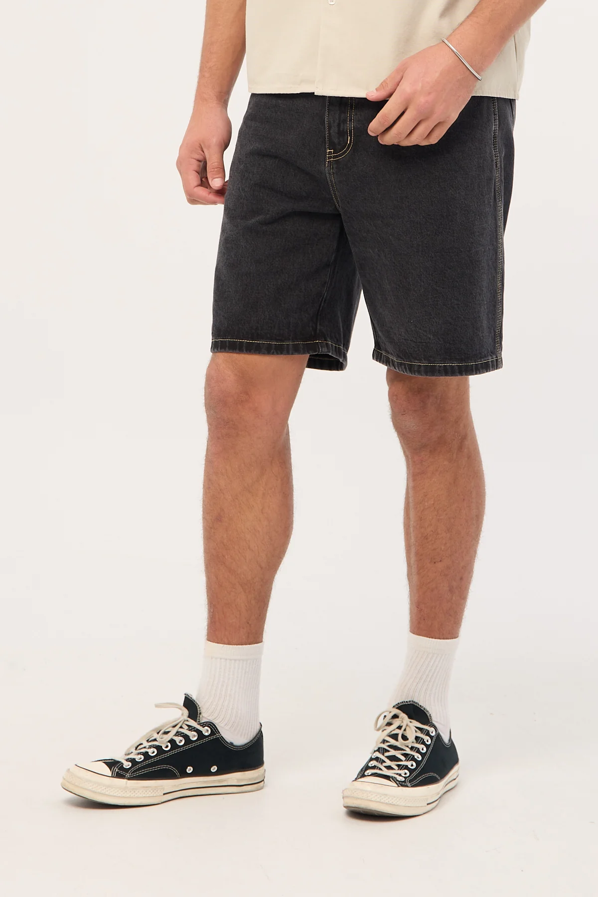 Common Need Refine Denim Jort Storm Black - Image 4
