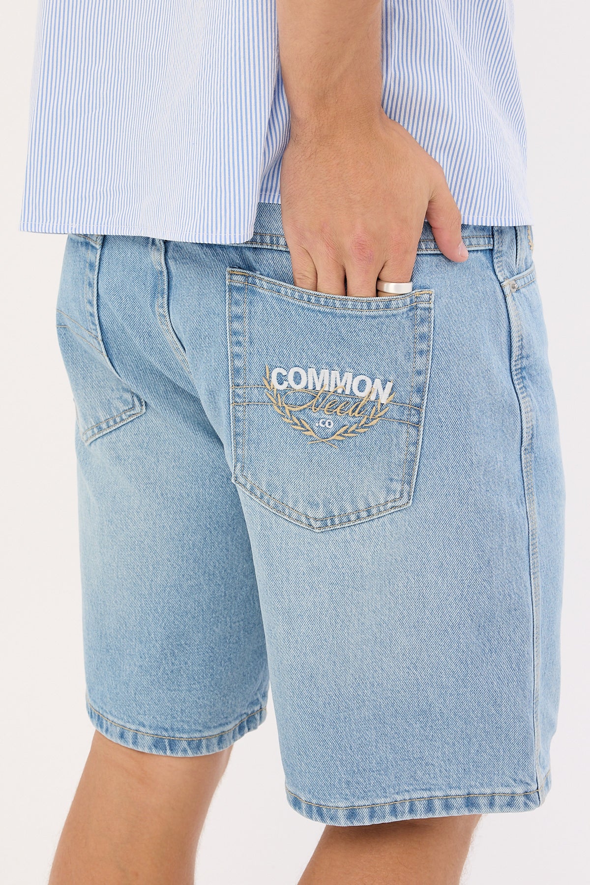 Common Need Refine Denim Jort Tide Blue - Image 6