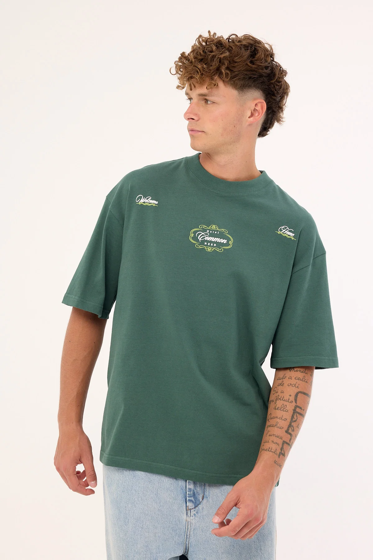 Common Need Regale Heavyweight Easy Tee Washed Meadow Green - Image 3