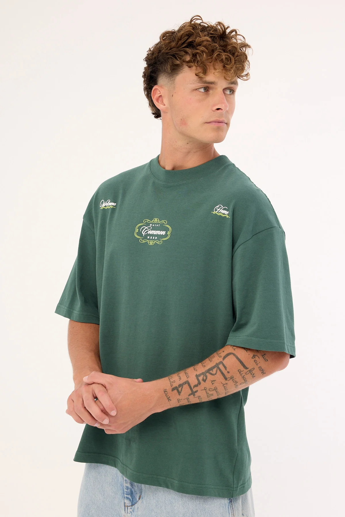 Common Need Regale Heavyweight Easy Tee Washed Meadow Green - Image 5