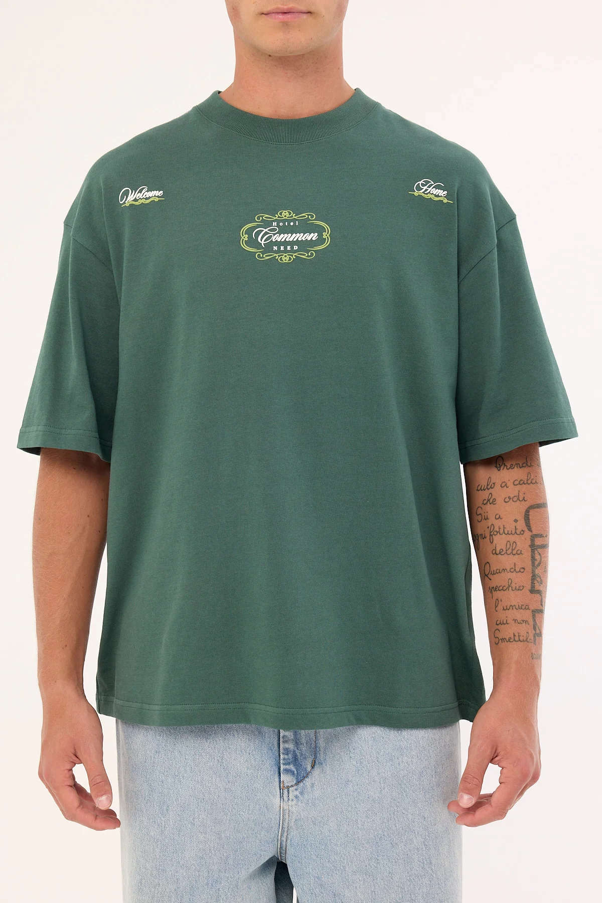 Common Need Regale Heavyweight Easy Tee Washed Meadow Green - Image 7