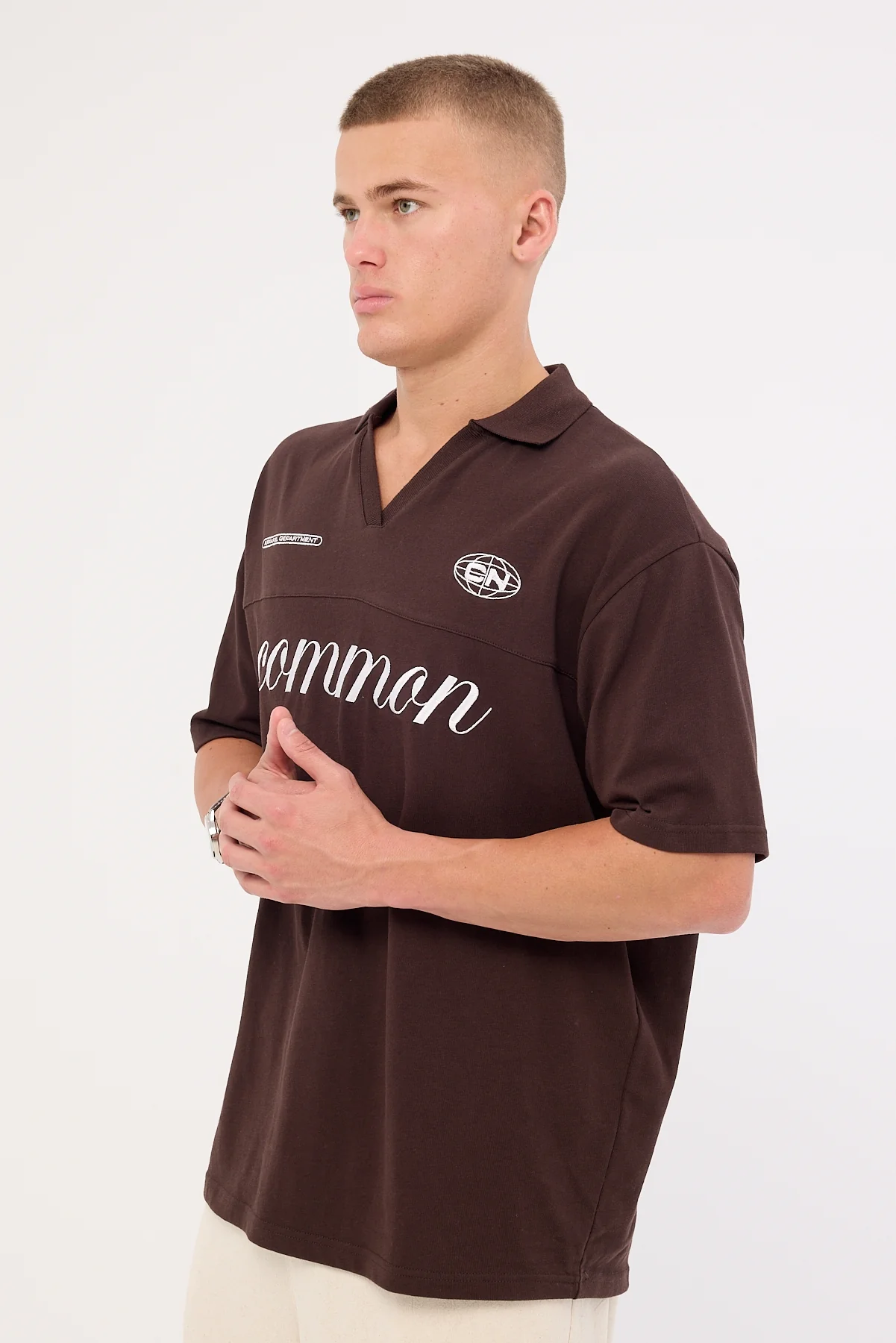 Common Need Rift Polo Coffee Brown - Image 4