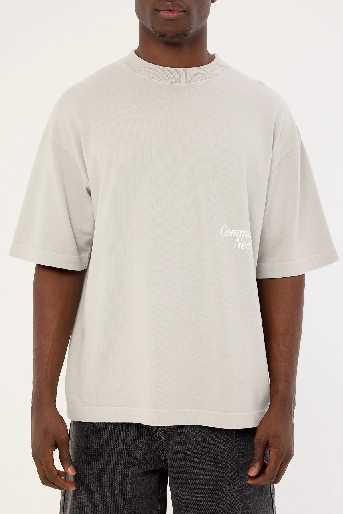 Common Need Ripple Heavyweight Easy Tee Washed Ice Grey - Image 7