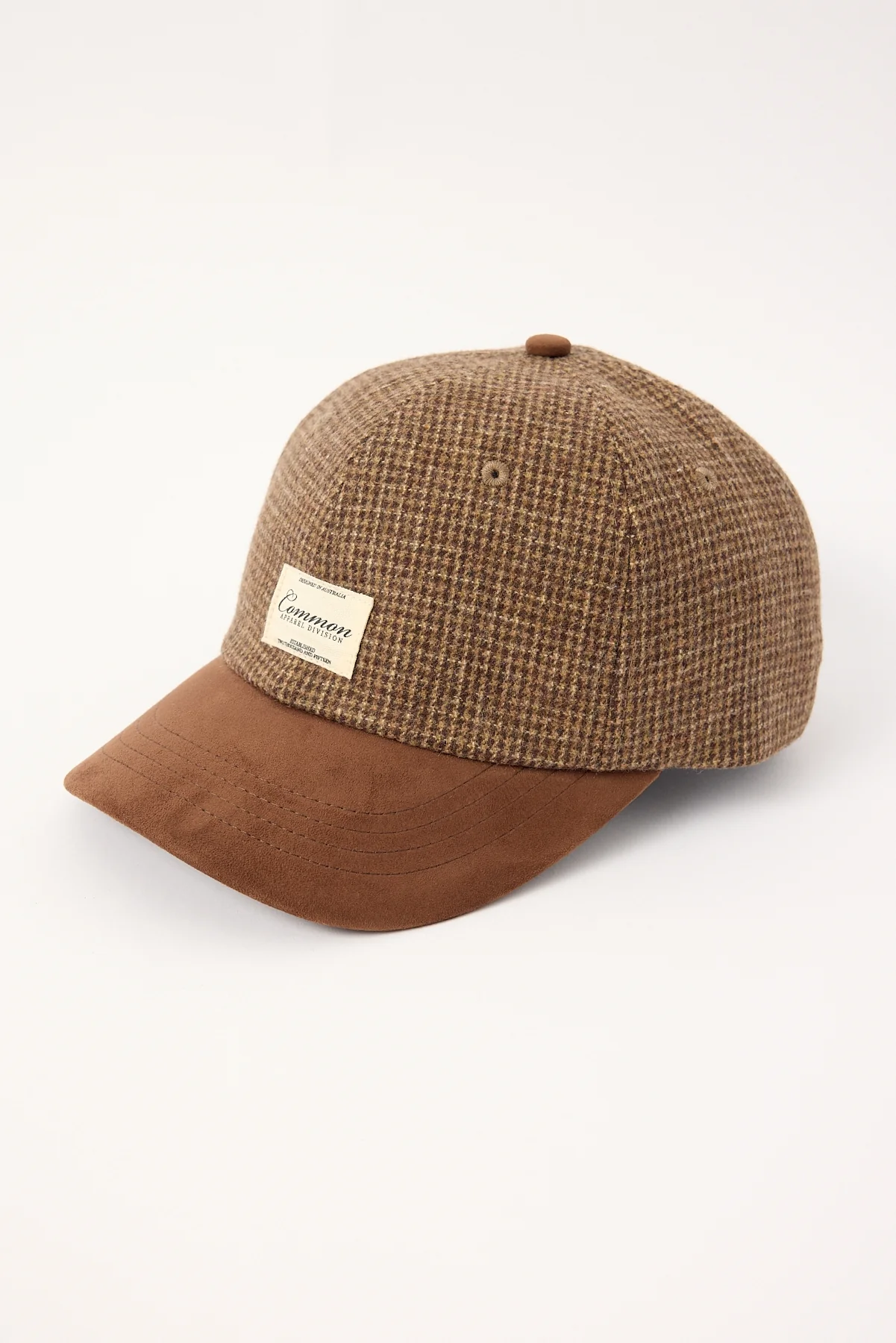 Common Need Roster Mid Profile Cap Brown Check - Image 4