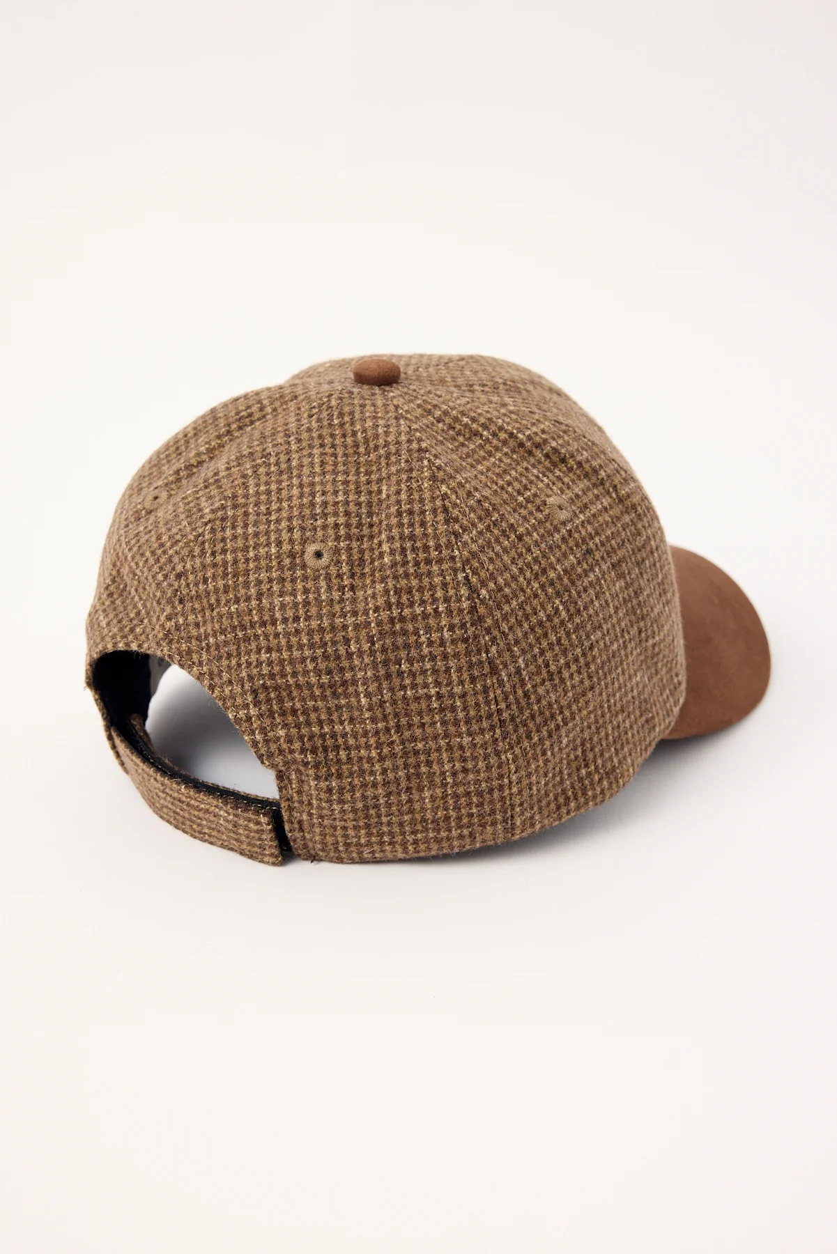 Common Need Roster Mid Profile Cap Brown Check - Image 5