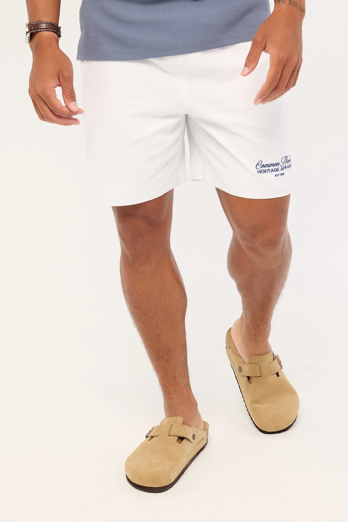 Common Need Royalty Elastic Waist Short White - Image 2