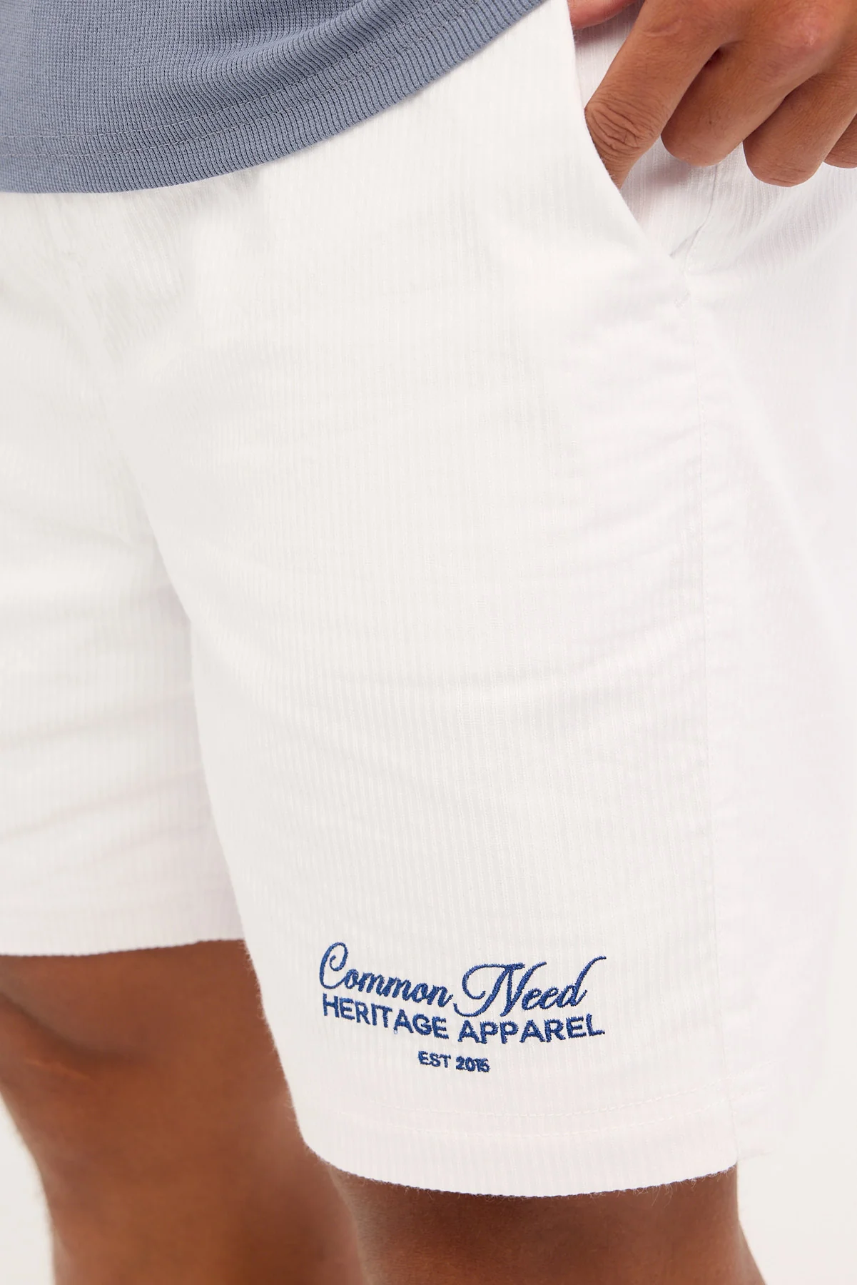 Common Need Royalty Elastic Waist Short White - Image 4