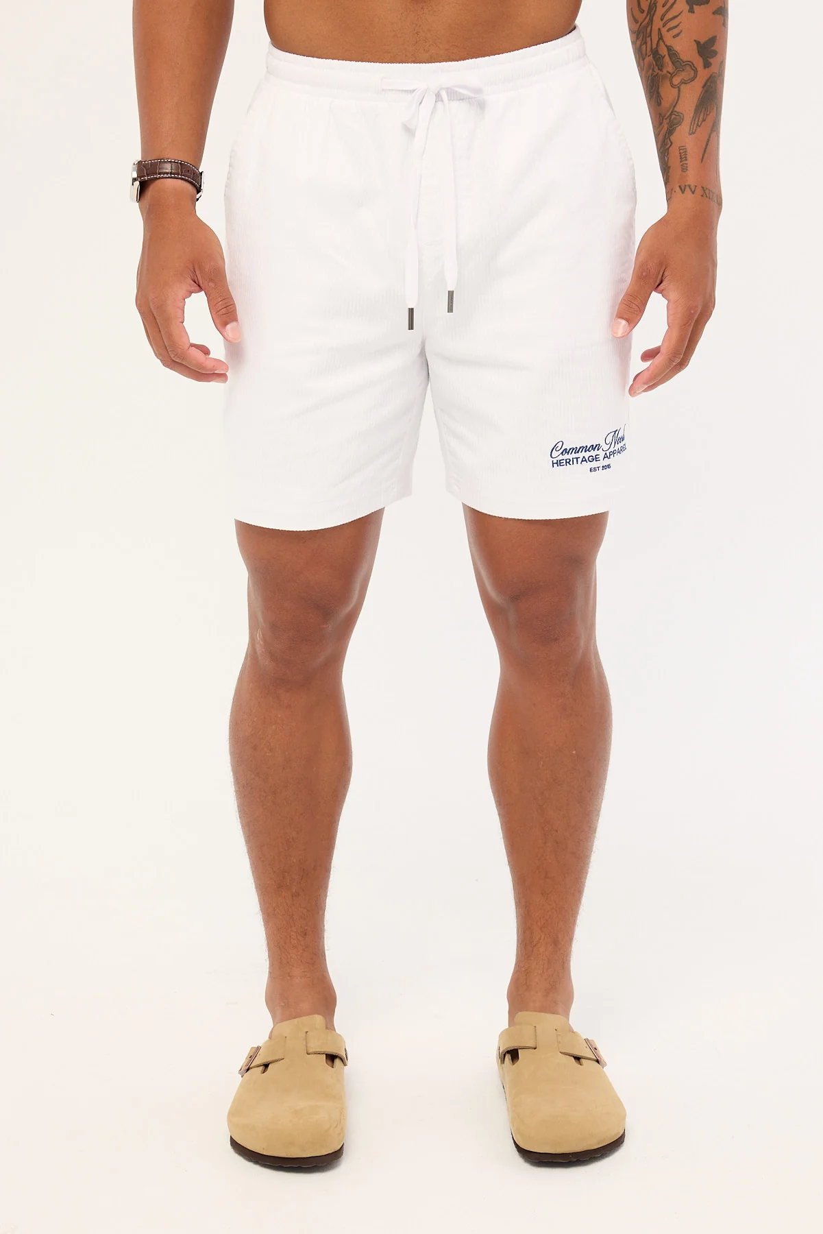 Common Need Royalty Elastic Waist Short White - Image 7