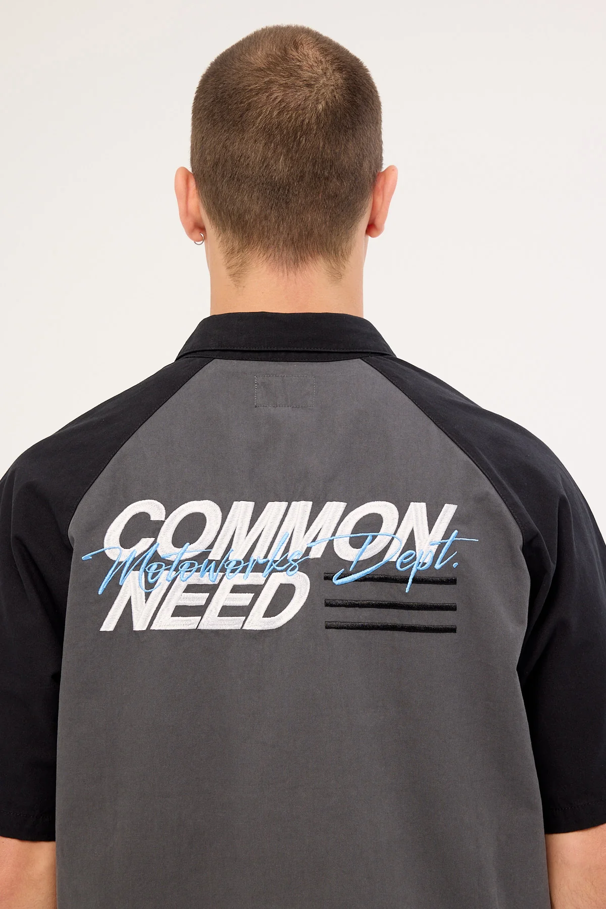 Common Need Ryder Boxy Standard Raglan Shirt Washed Black - Image 6