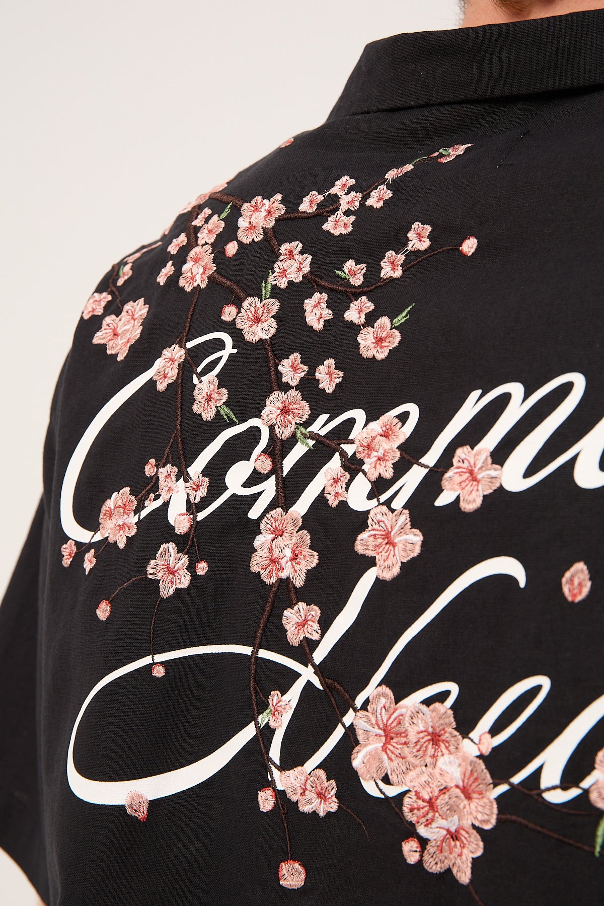 Common Need Sakura Resort Shirt Off Black - Image 6