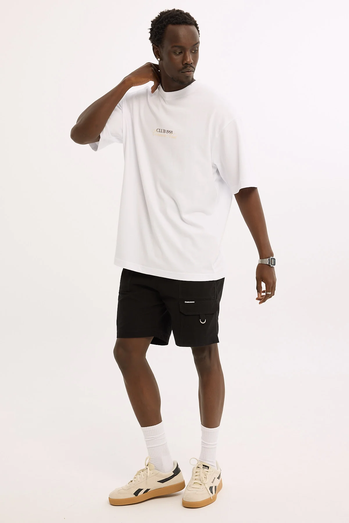 Common Need Sanctuary Elastic Waist Cargo Short Black - Image 3