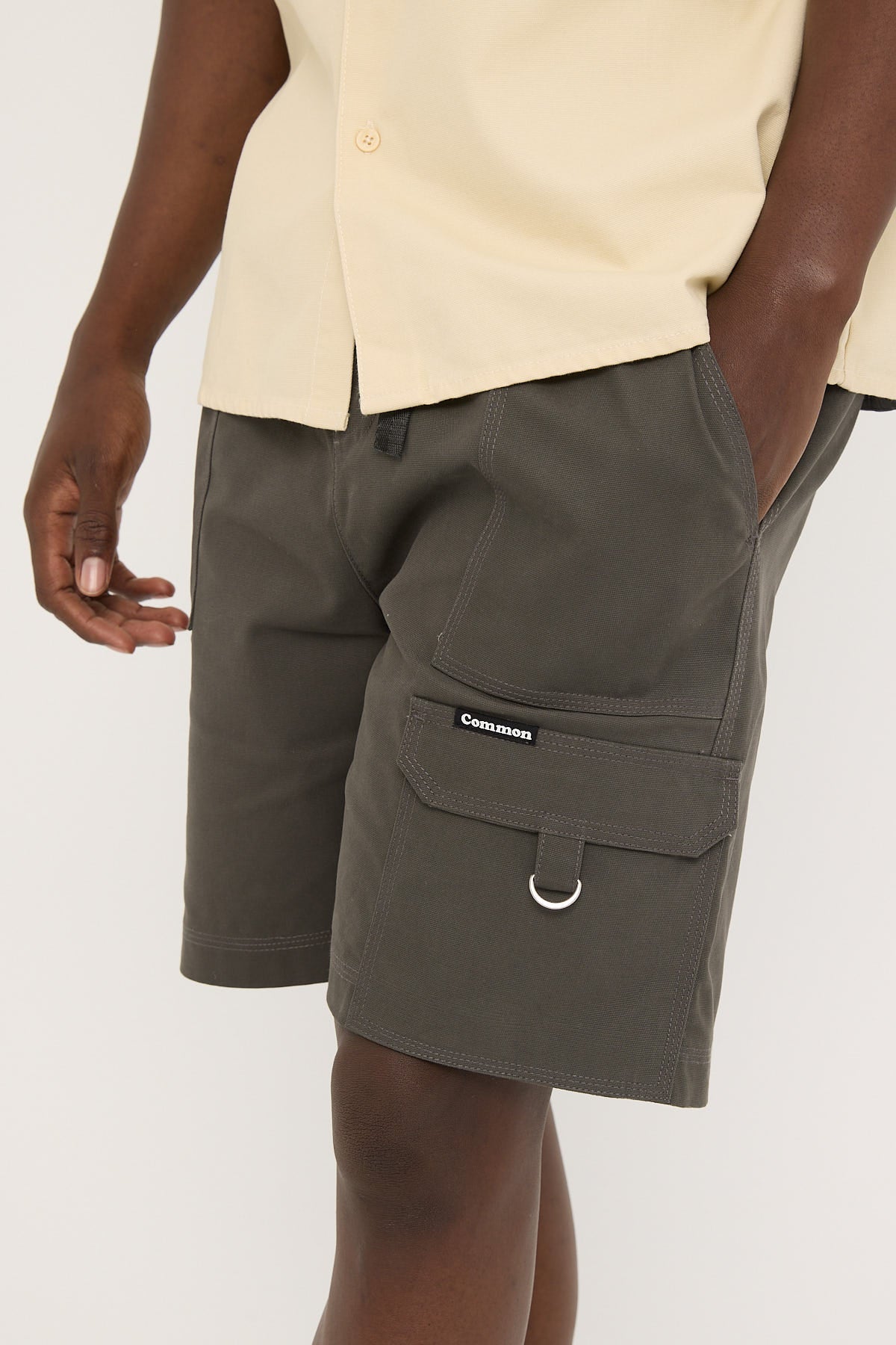 Common Need Sanctuary Elastic Waist Cargo Short Charcoal - Image 5