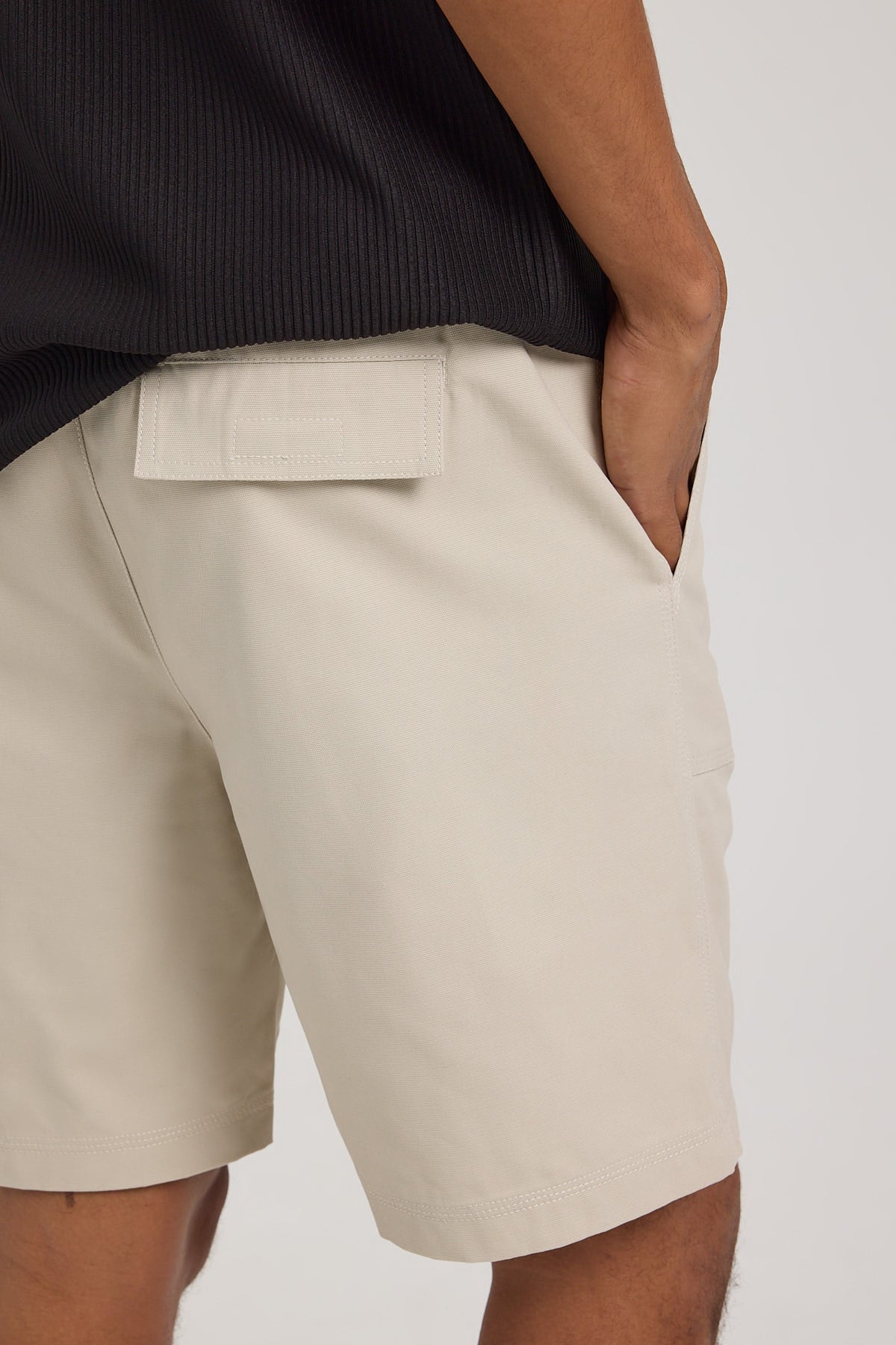 Common Need Sanctuary Elastic Waist Cargo Short Beige - Image 4