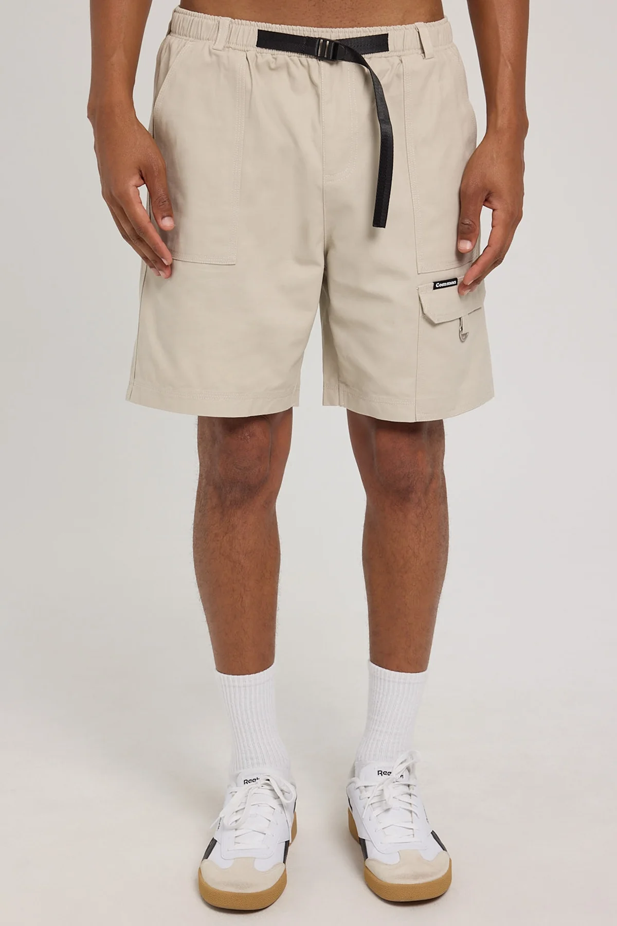 Common Need Sanctuary Elastic Waist Cargo Short Beige - Image 6