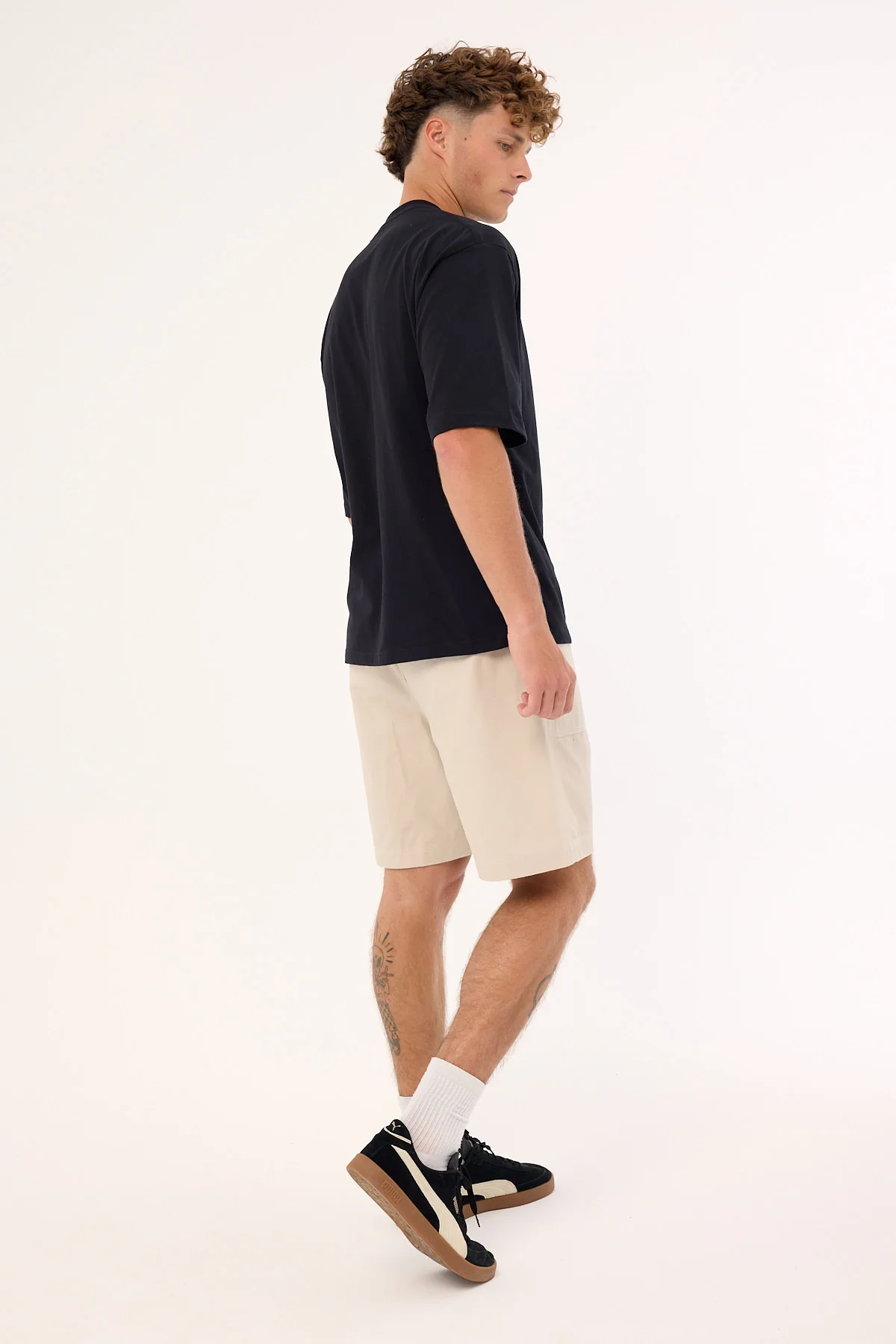 Common Need Sanctuary Organic Elastic Waist Cargo Short Beige - Image 5