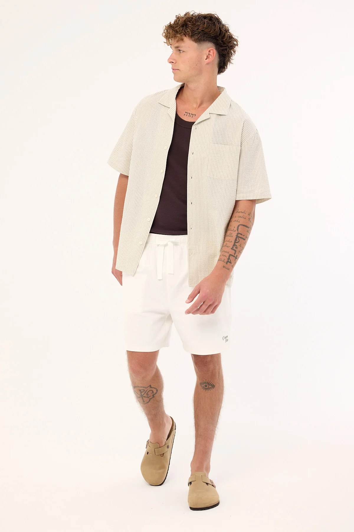 Common Need Santorini Elastic Waist Short White