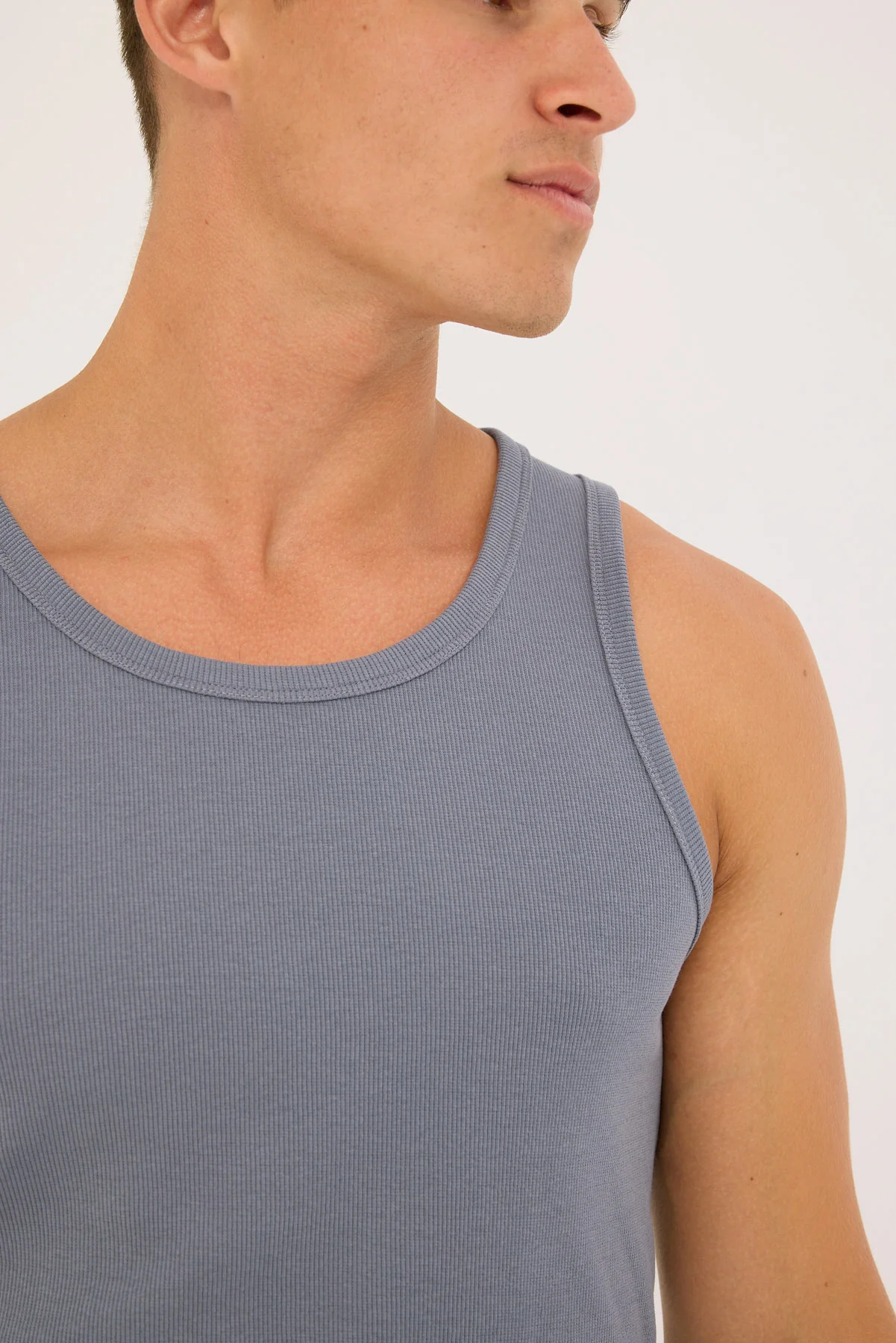 Common Need Scoop Neck Singlet Blue - Image 4