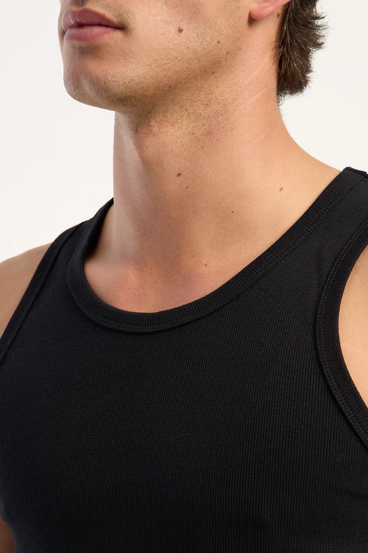 Common Need Scoop Neck Singlet Tank Black - Image 2