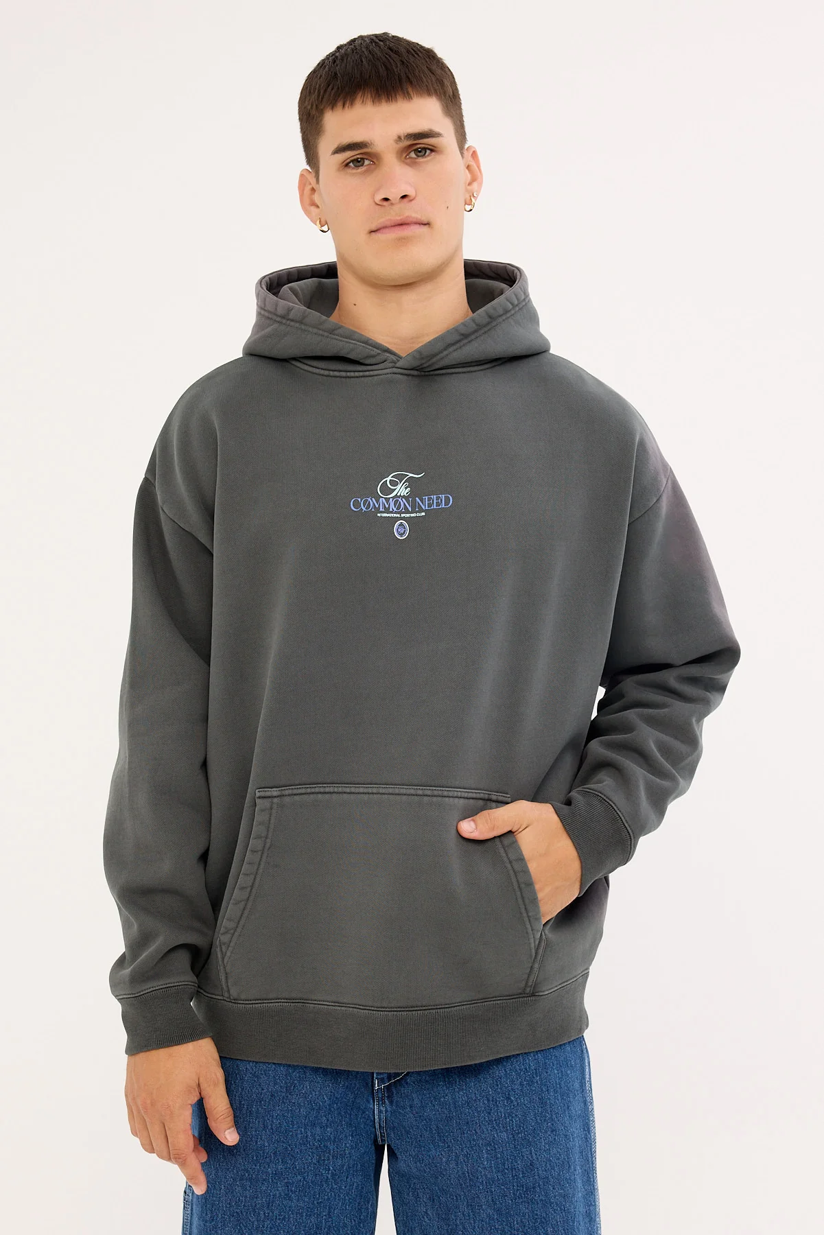Common Need Sigma Boxy Hoodie Washed Black - Image 3