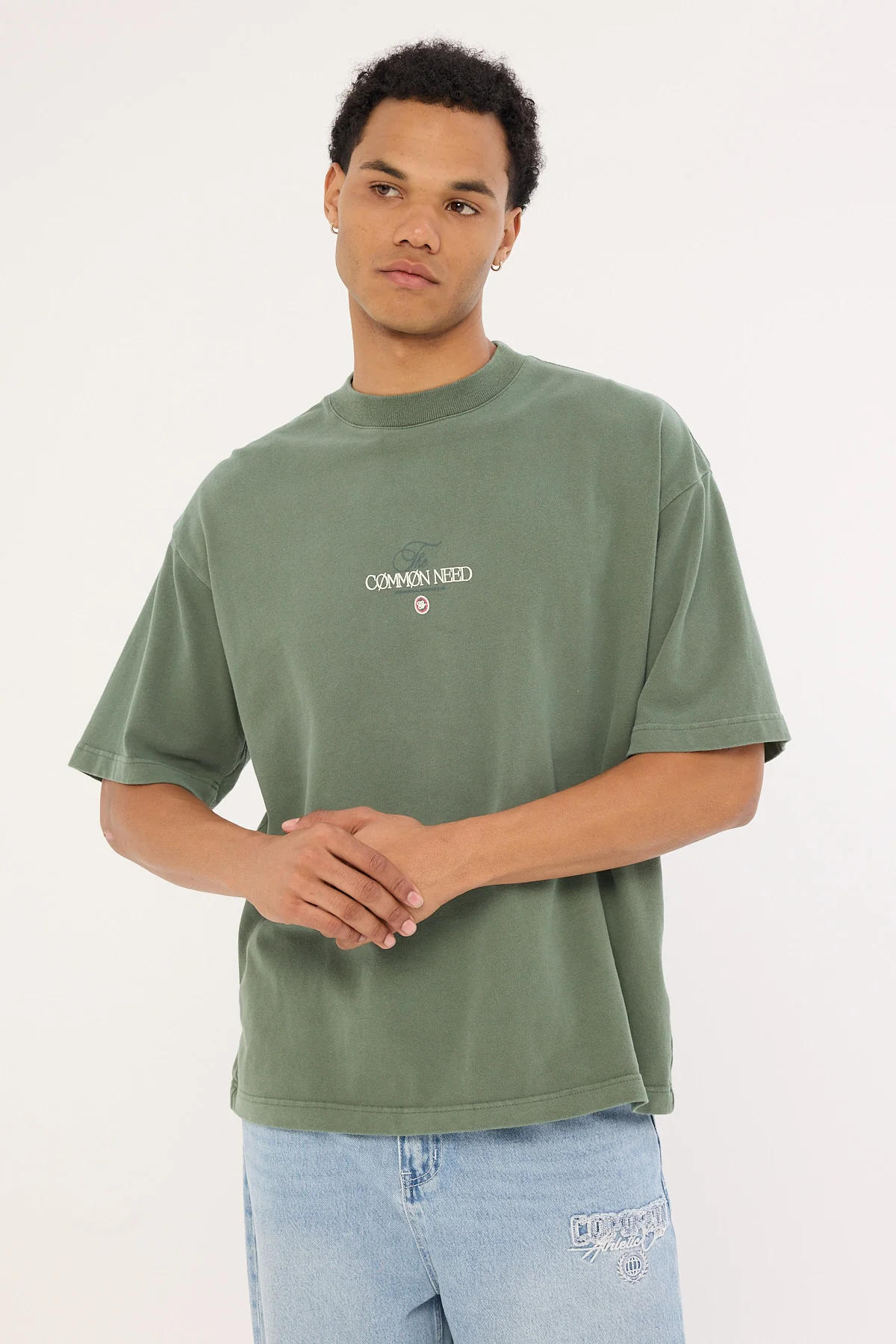 Common Need Sigma Brushed Easy Tee Pigment Wash Green - Image 2