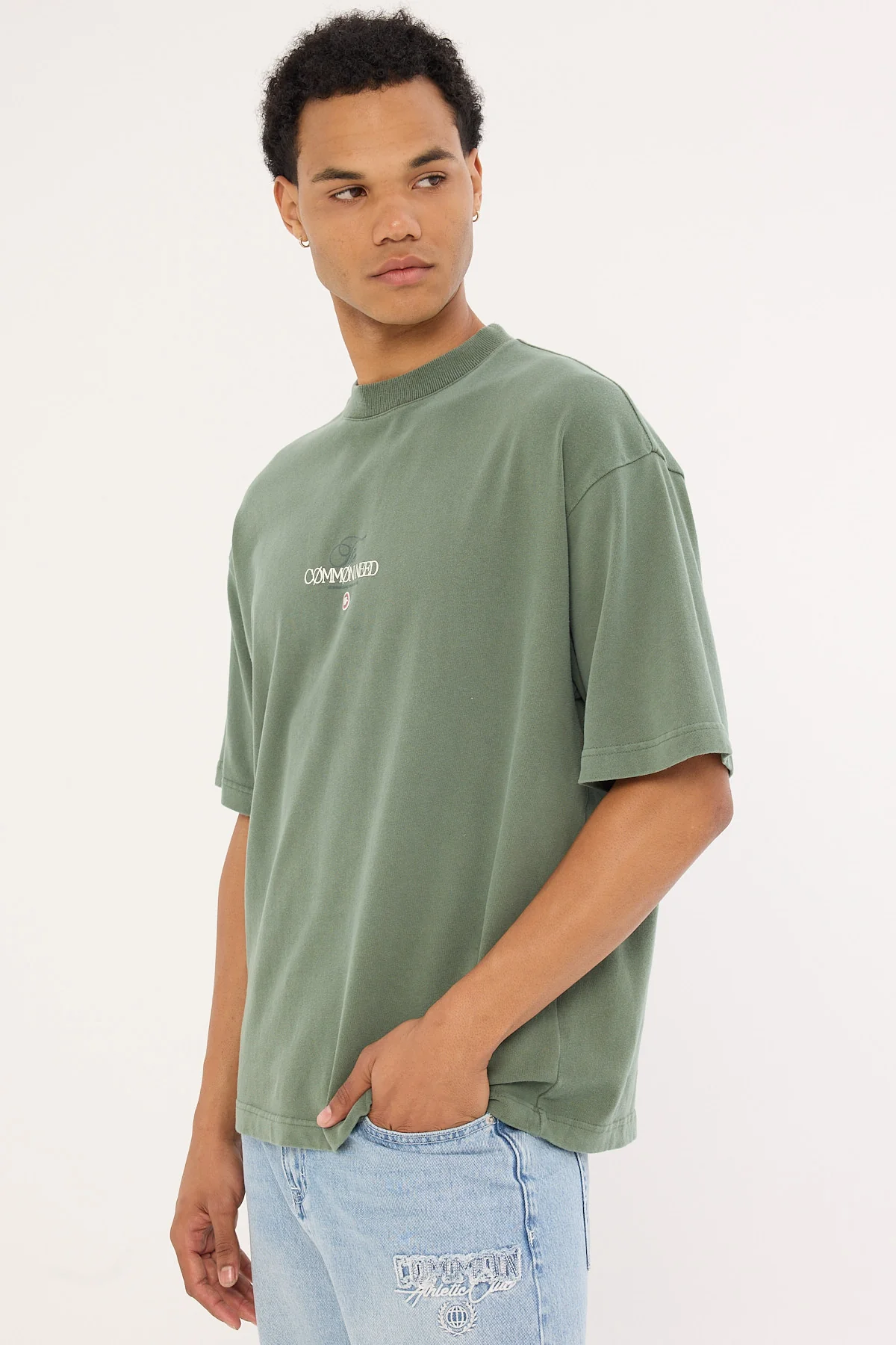 Common Need Sigma Brushed Easy Tee Pigment Wash Green - Image 6