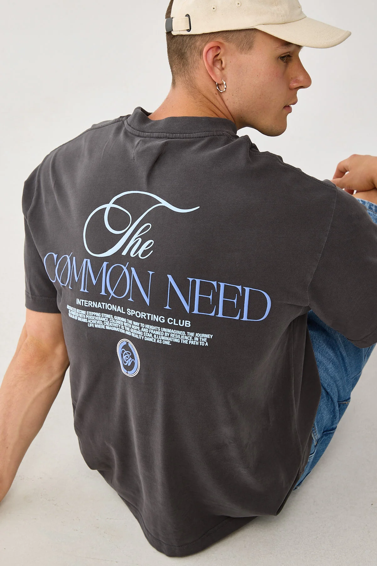 Common Need Sigma Brushed Easy Tee Washed Black - Image 3