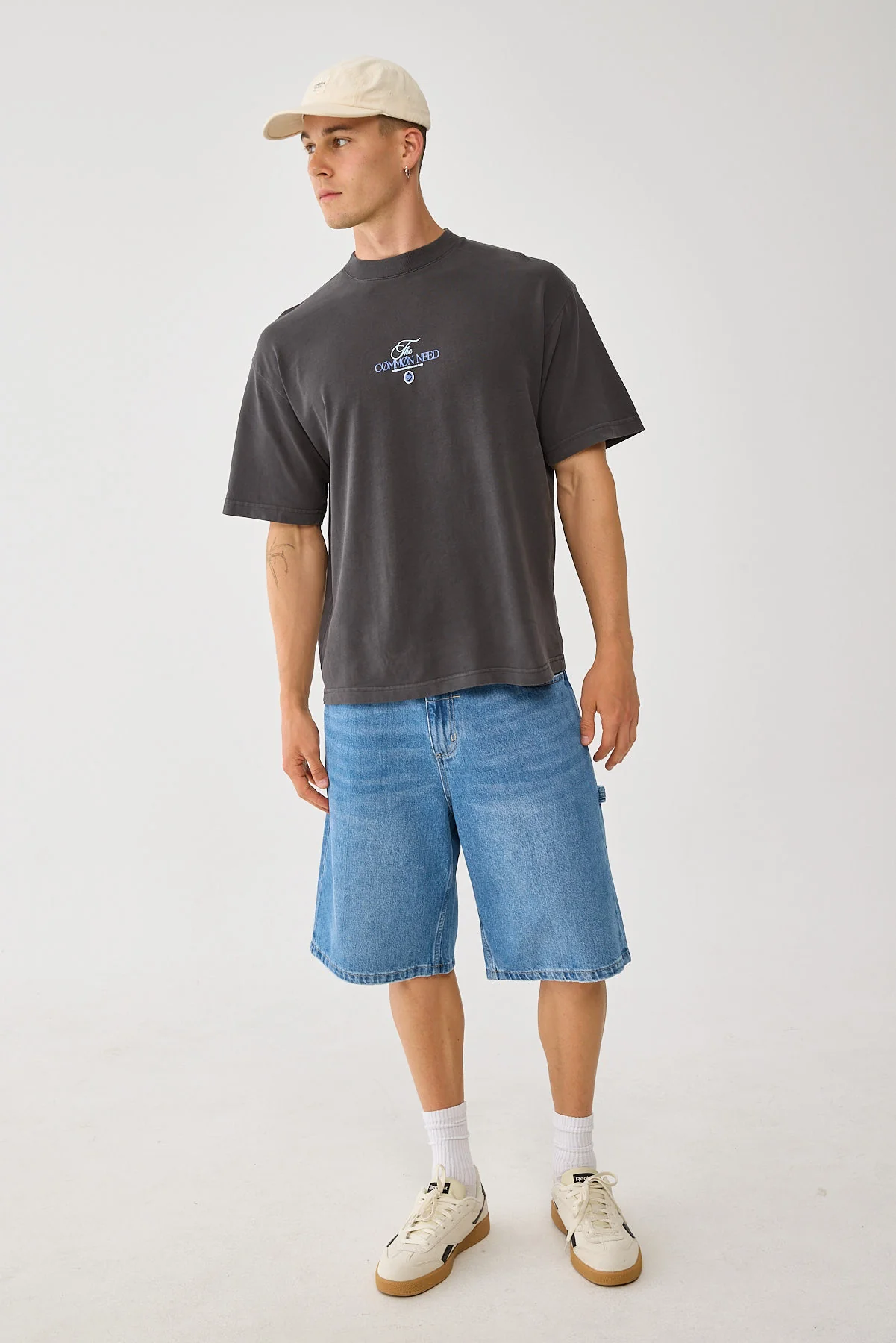 Common Need Sigma Brushed Easy Tee Washed Black - Image 4