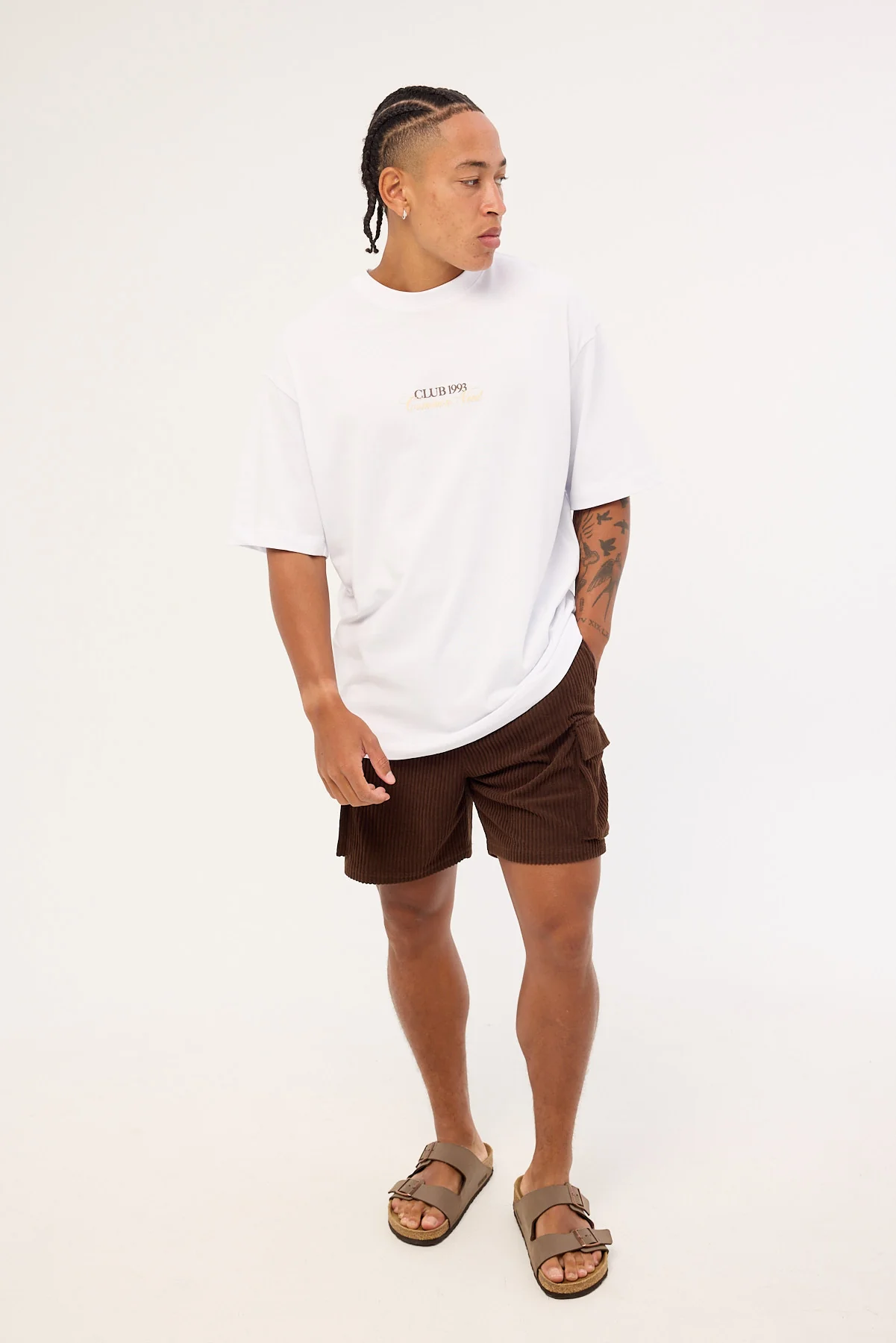Common Need Signal Cord Cargo Short Coffee Brown