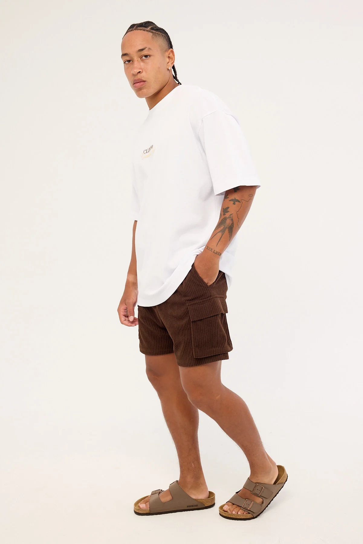 Common Need Signal Cord Cargo Short Coffee Brown - Image 4