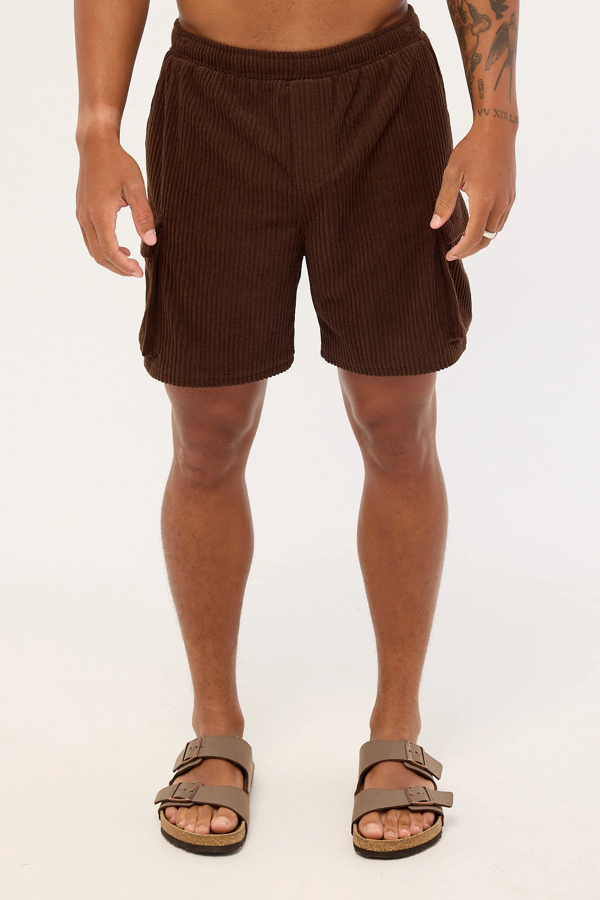 Common Need Signal Cord Cargo Short Coffee Brown - Image 7