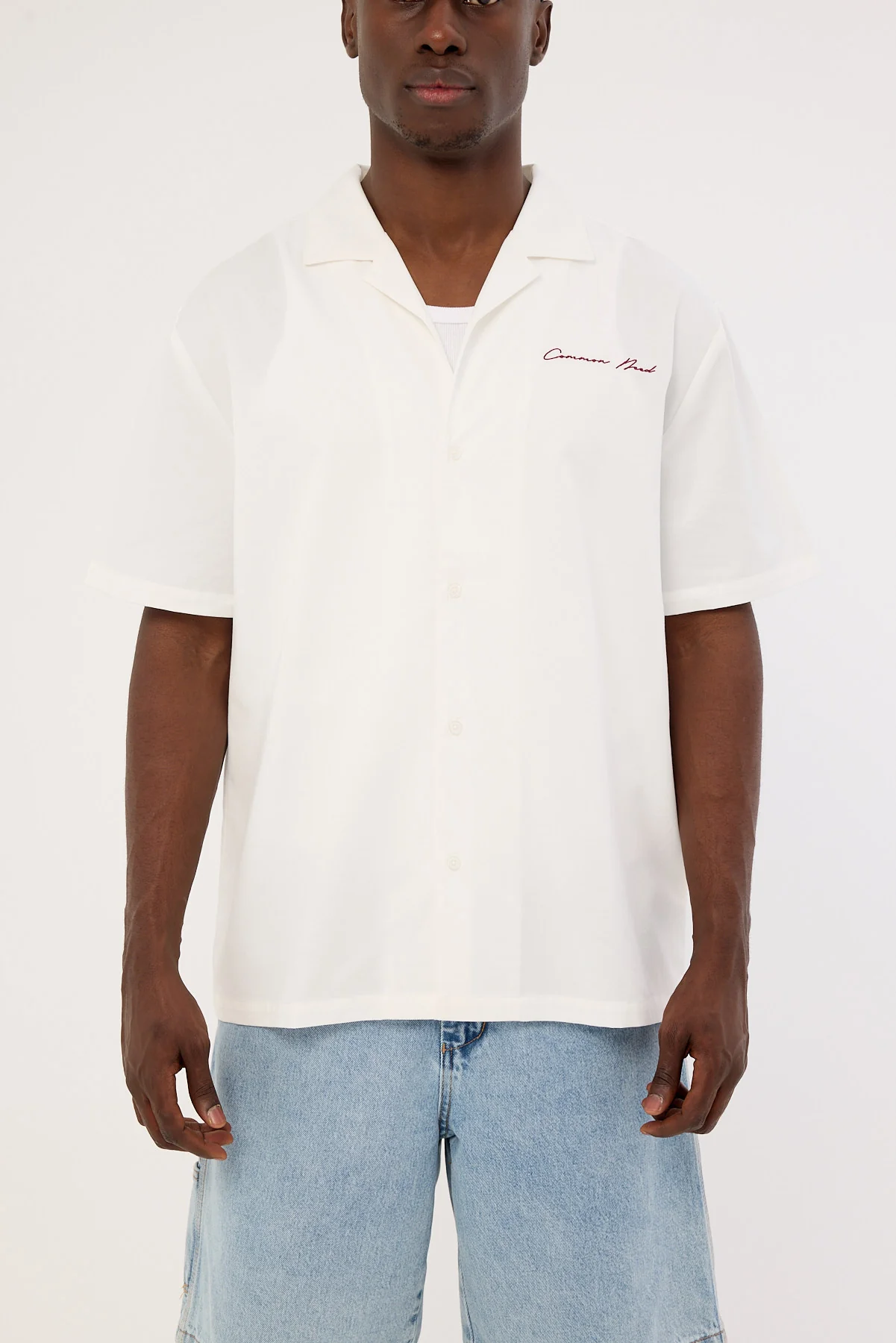 Common Need Slant Resort Shirt White - Image 7