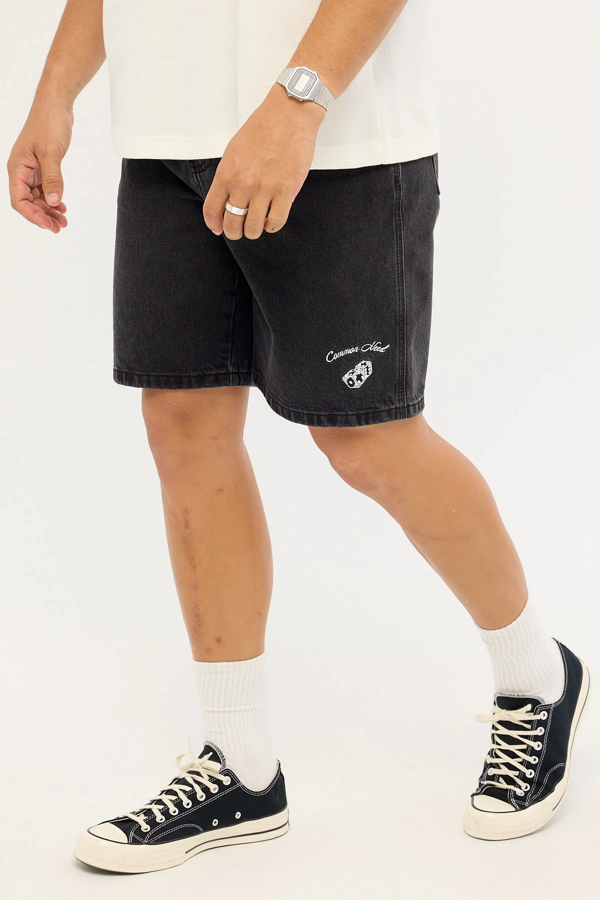 Common Need Slots Denim Jort Storm Black - Image 2